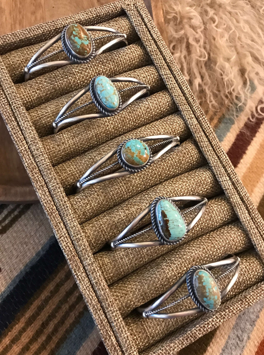 The Ward Turquoise Cuffs-Bracelets & Cuffs-Calli Co., Turquoise and Silver Jewelry, Native American Handmade, Zuni Tribe, Navajo Tribe, Brock Texas