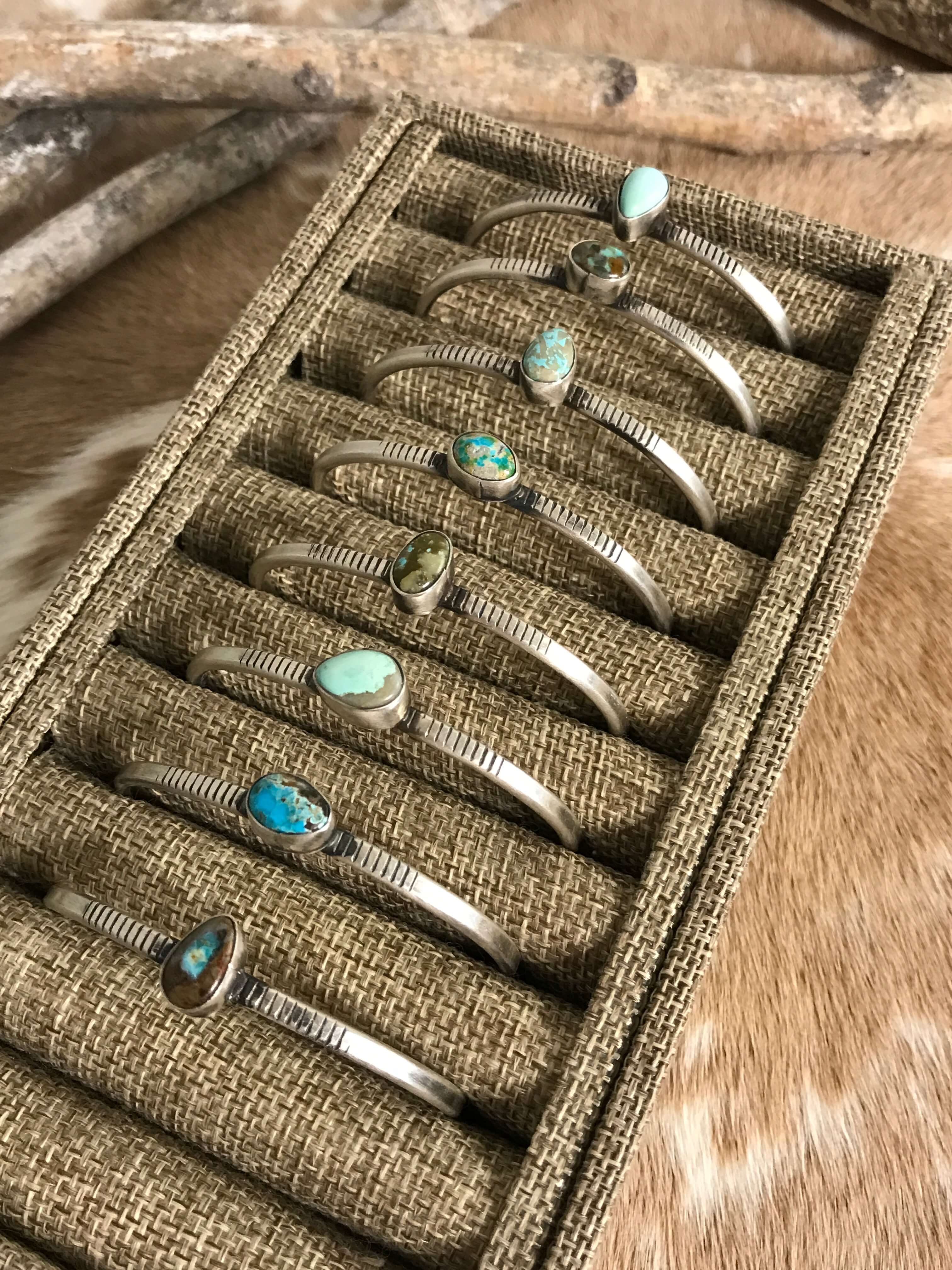 The Gladstone Cuffs-Bracelets & Cuffs-Calli Co., Turquoise and Silver Jewelry, Native American Handmade, Zuni Tribe, Navajo Tribe, Brock Texas