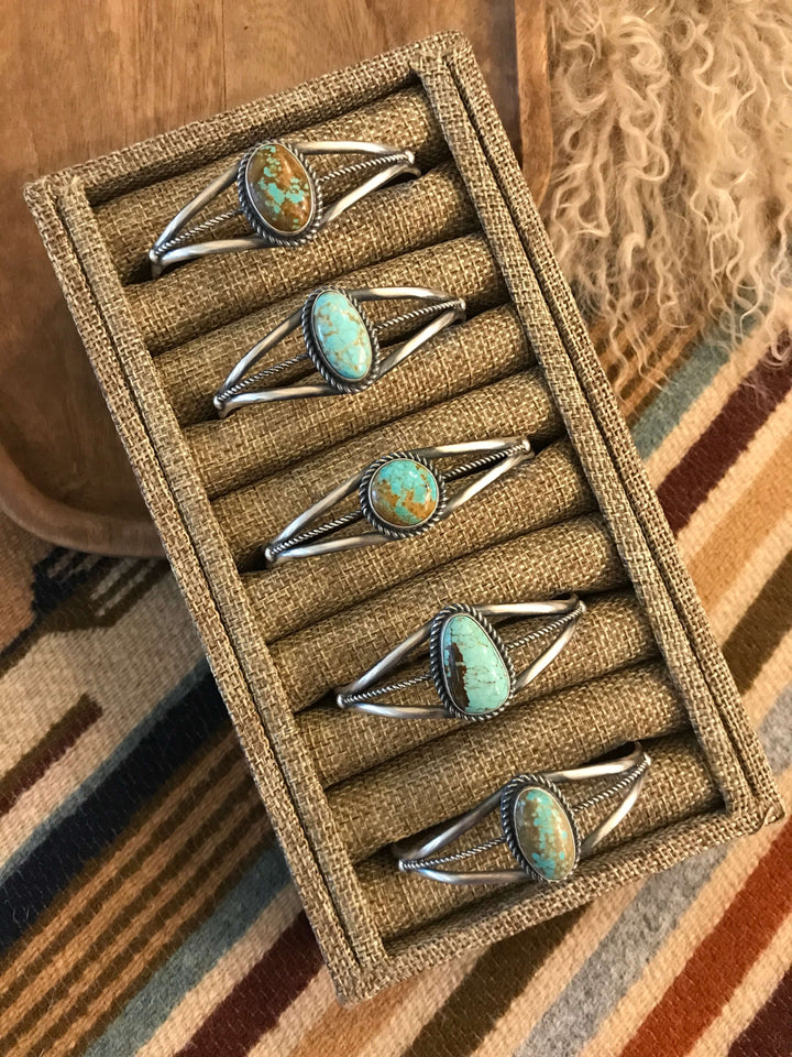 The Ward Turquoise Cuffs-Bracelets & Cuffs-Calli Co., Turquoise and Silver Jewelry, Native American Handmade, Zuni Tribe, Navajo Tribe, Brock Texas