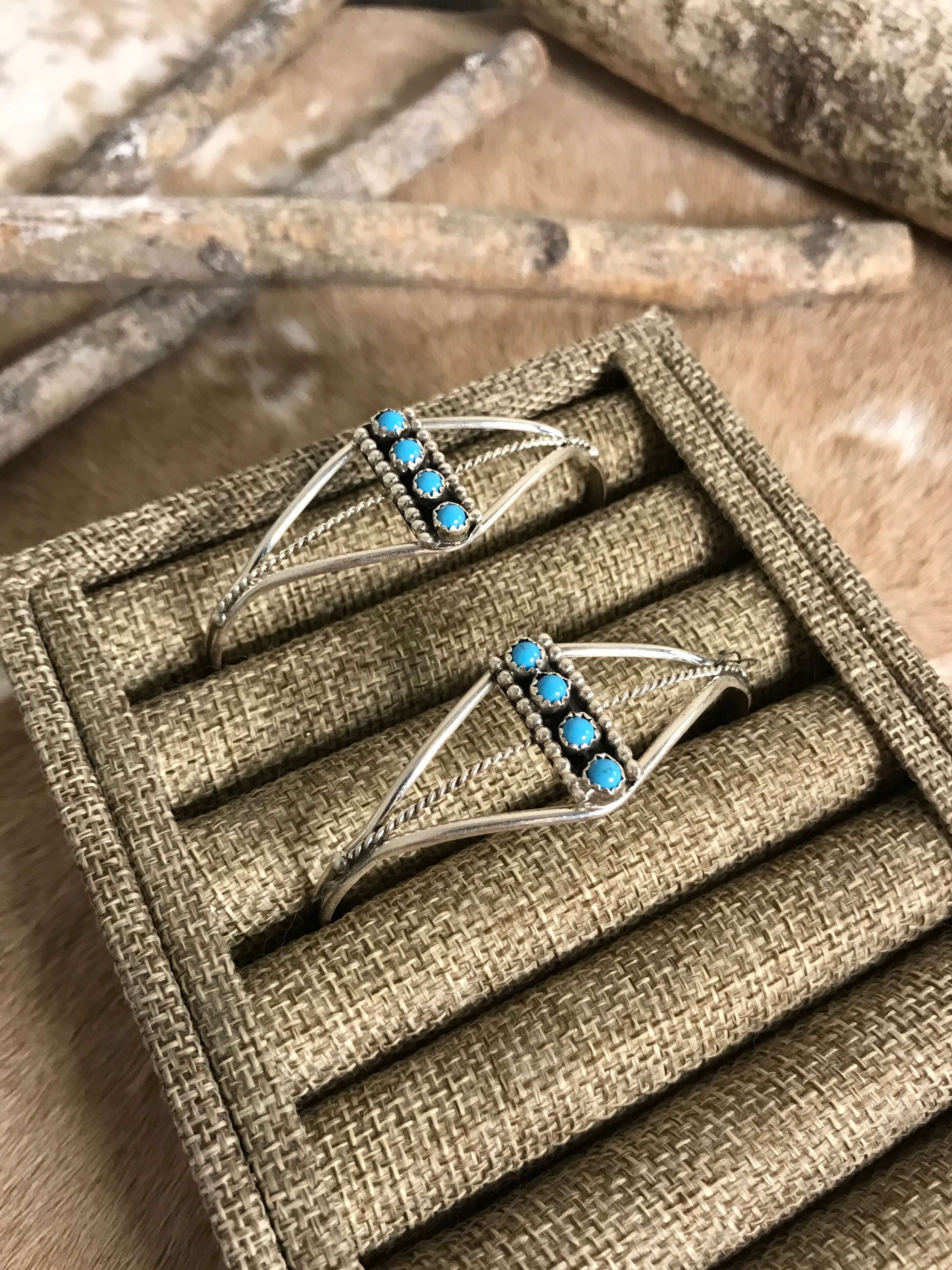 The Jilly Cuffs-Bracelets & Cuffs-Calli Co., Turquoise and Silver Jewelry, Native American Handmade, Zuni Tribe, Navajo Tribe, Brock Texas