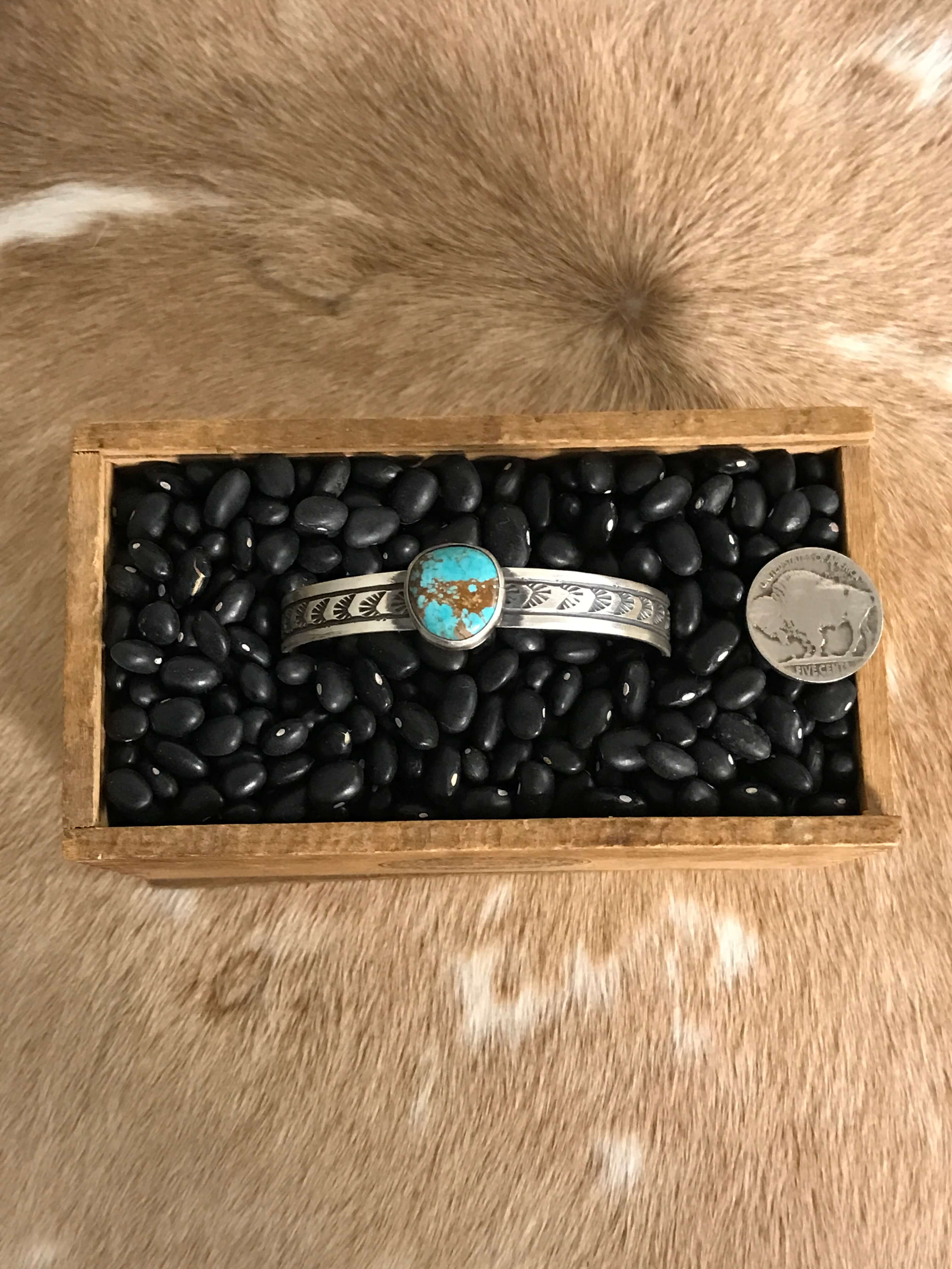The Lawson Turquoise Cuff-Bracelets & Cuffs-Calli Co., Turquoise and Silver Jewelry, Native American Handmade, Zuni Tribe, Navajo Tribe, Brock Texas