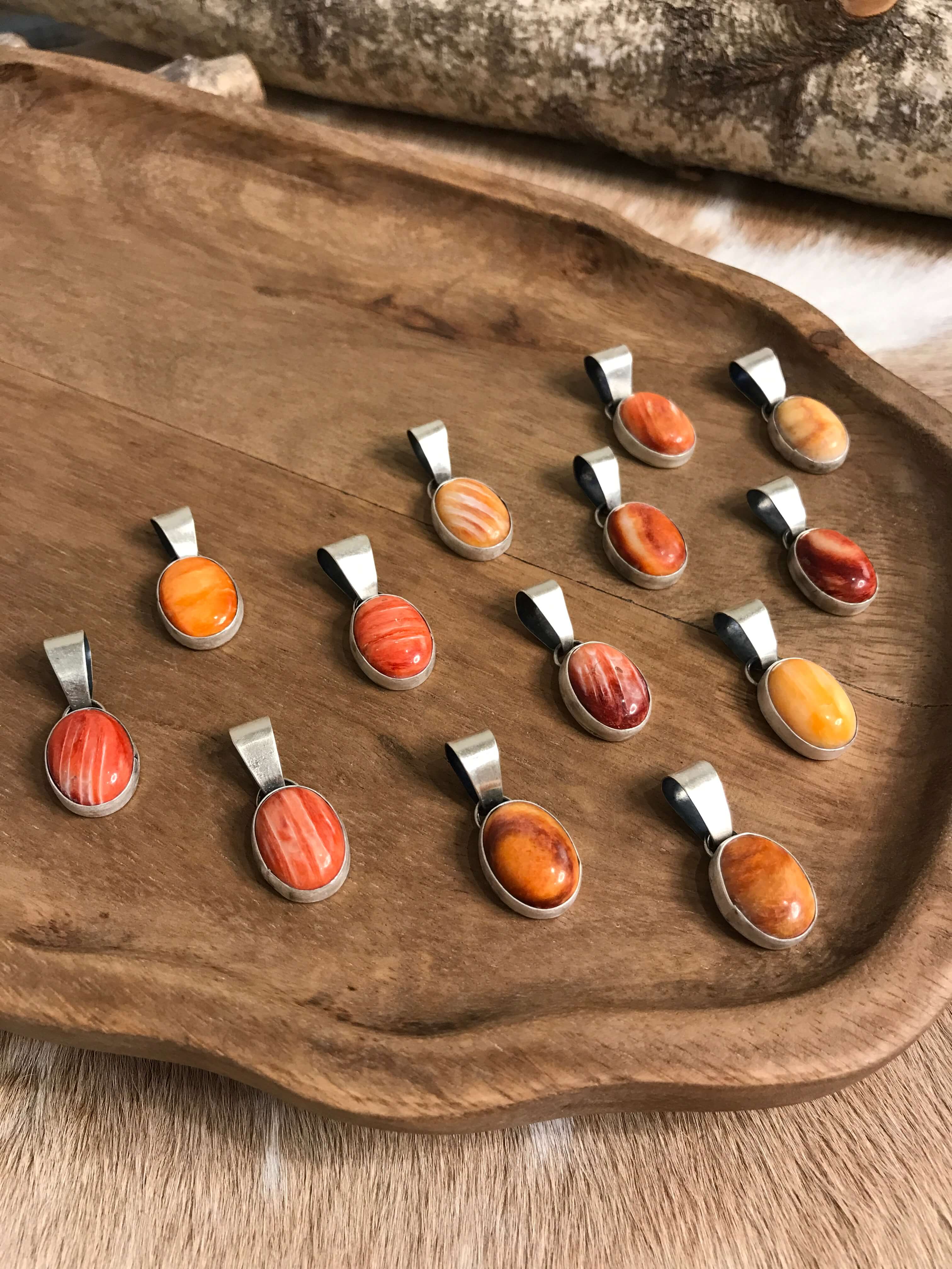 The Edmond Pendants in Spiny-Pendants-Calli Co., Turquoise and Silver Jewelry, Native American Handmade, Zuni Tribe, Navajo Tribe, Brock Texas