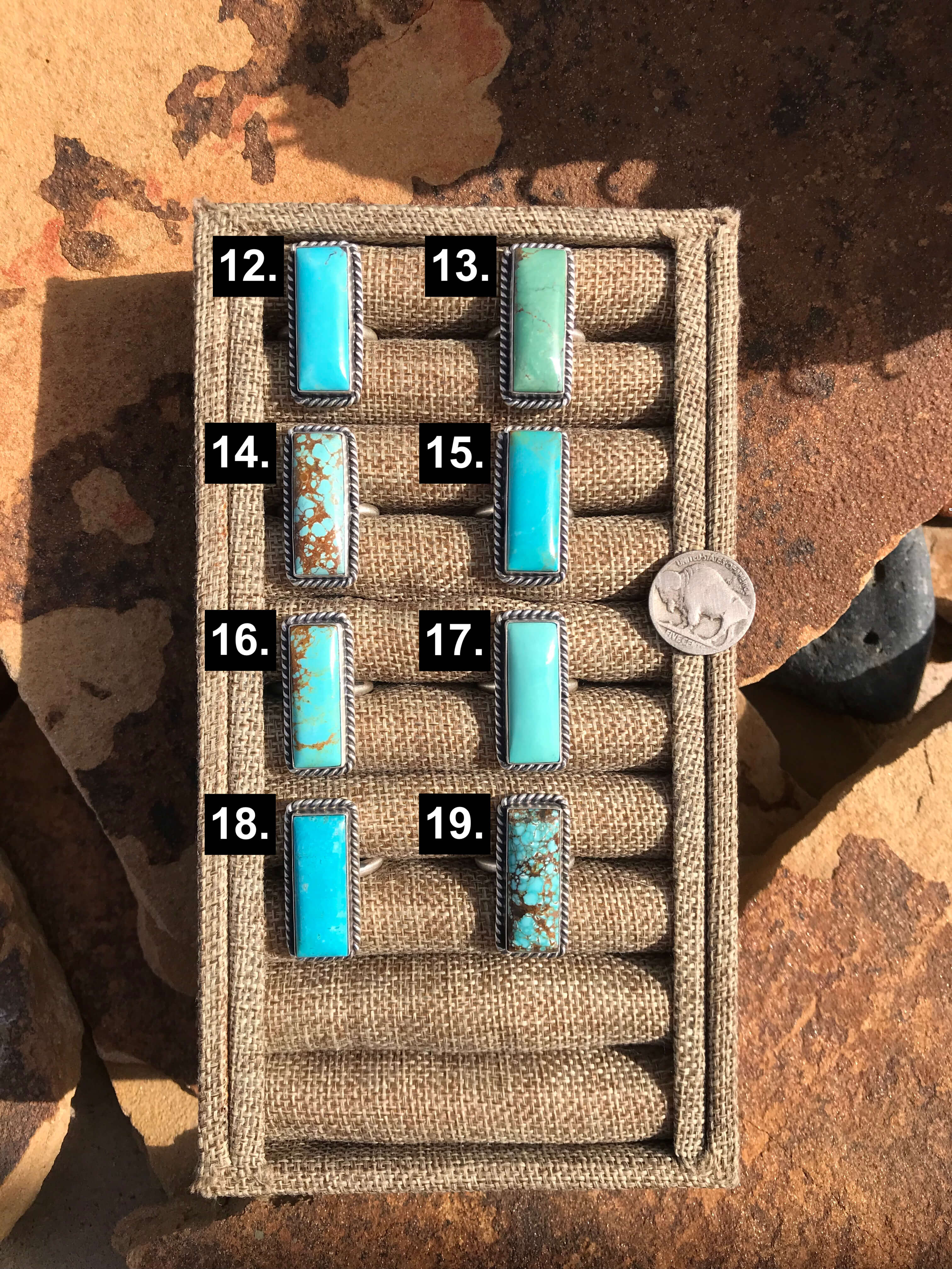 The Big Chief Adjustable Turquoise Rings-Rings-Calli Co., Turquoise and Silver Jewelry, Native American Handmade, Zuni Tribe, Navajo Tribe, Brock Texas