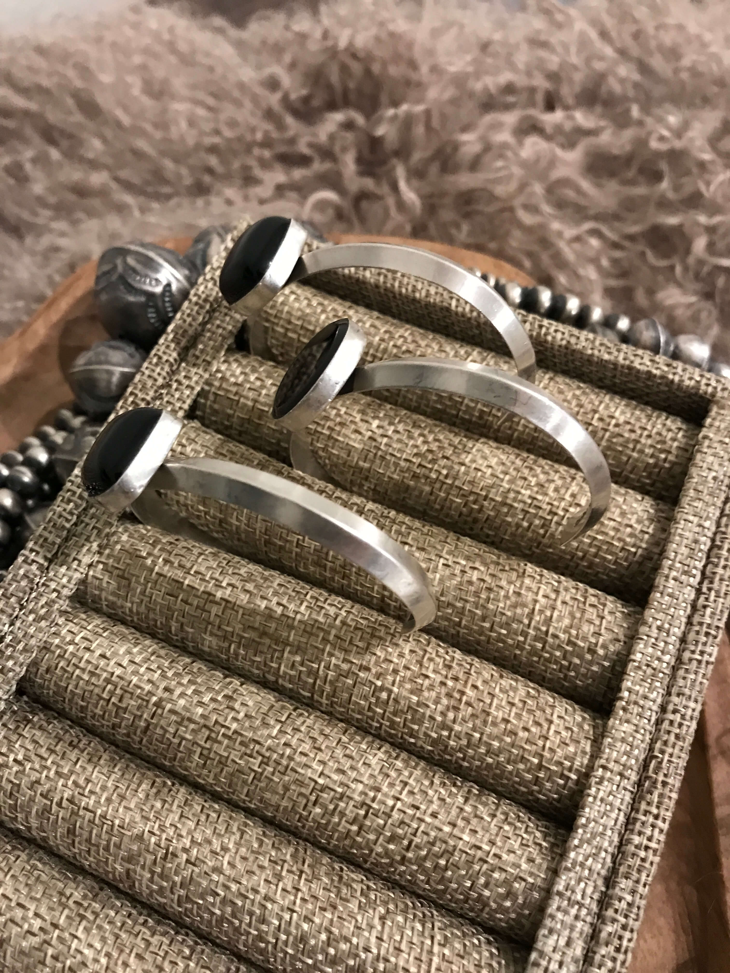 The Viera Cuffs-Bracelets & Cuffs-Calli Co., Turquoise and Silver Jewelry, Native American Handmade, Zuni Tribe, Navajo Tribe, Brock Texas