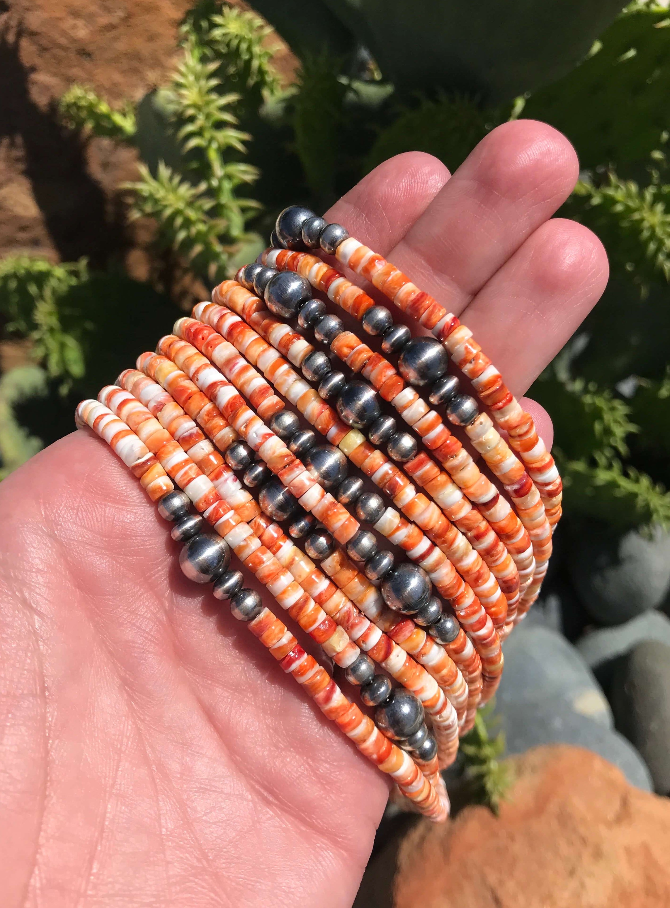 The Palouse Necklace, 18"-Necklaces-Calli Co., Turquoise and Silver Jewelry, Native American Handmade, Zuni Tribe, Navajo Tribe, Brock Texas