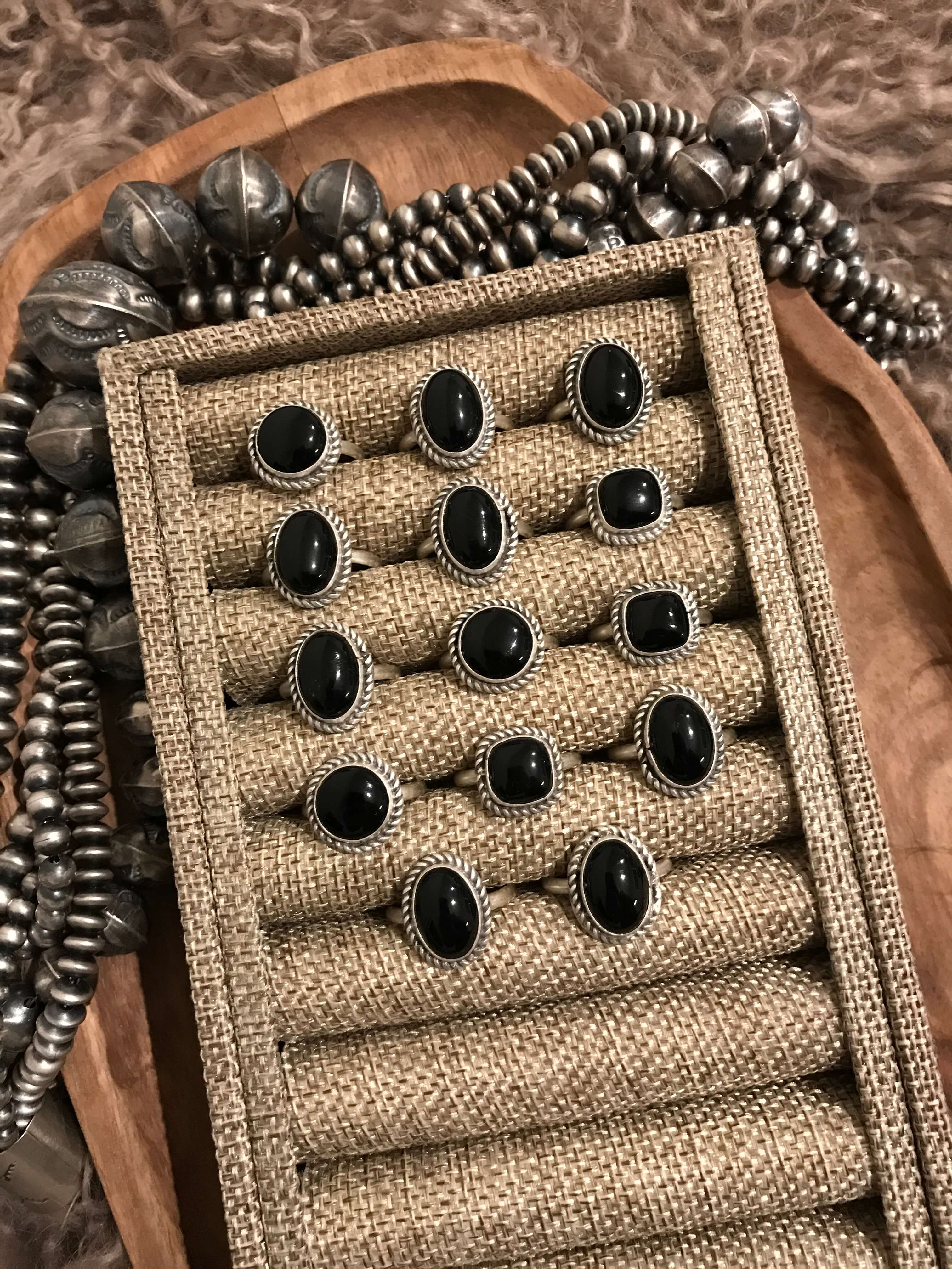 The Winslow Rings-Rings-Calli Co., Turquoise and Silver Jewelry, Native American Handmade, Zuni Tribe, Navajo Tribe, Brock Texas