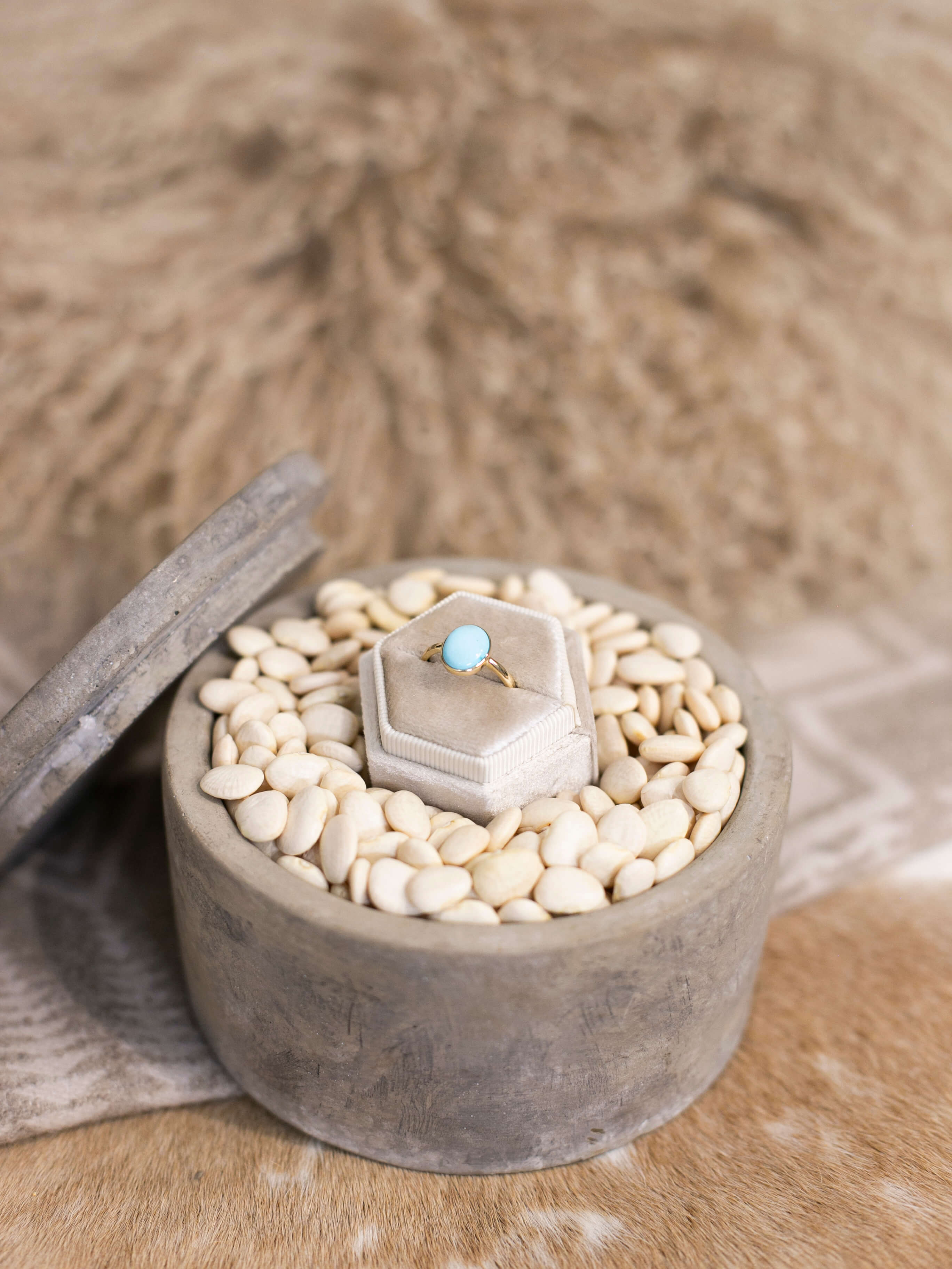 The Bordeaux 14k and Turquoise Ring 5, Sz 7-Rings-Calli Co., Turquoise and Silver Jewelry, Native American Handmade, Zuni Tribe, Navajo Tribe, Brock Texas