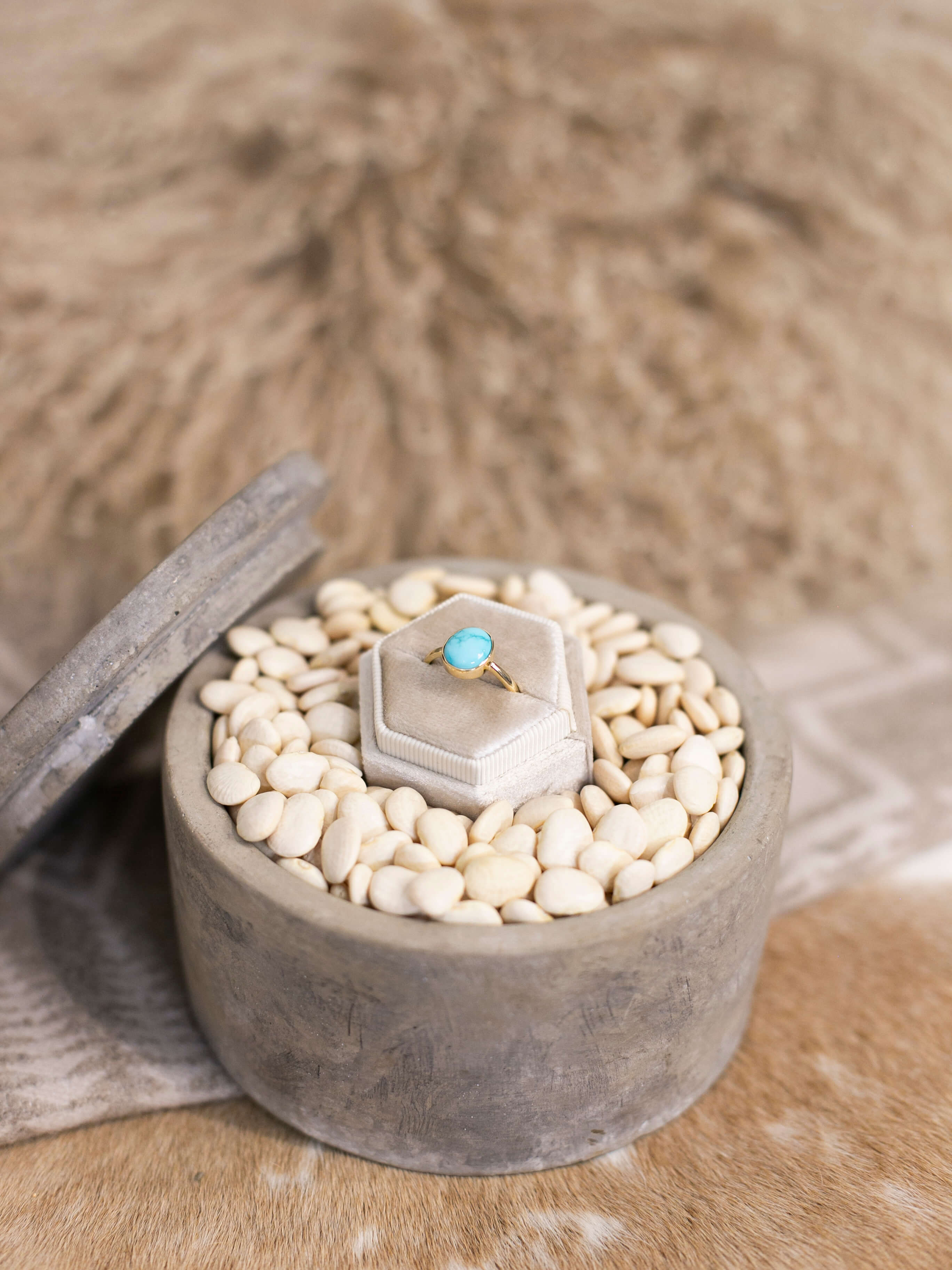 The Bordeaux 14k and Turquoise Ring 10, Sz 8-Rings-Calli Co., Turquoise and Silver Jewelry, Native American Handmade, Zuni Tribe, Navajo Tribe, Brock Texas