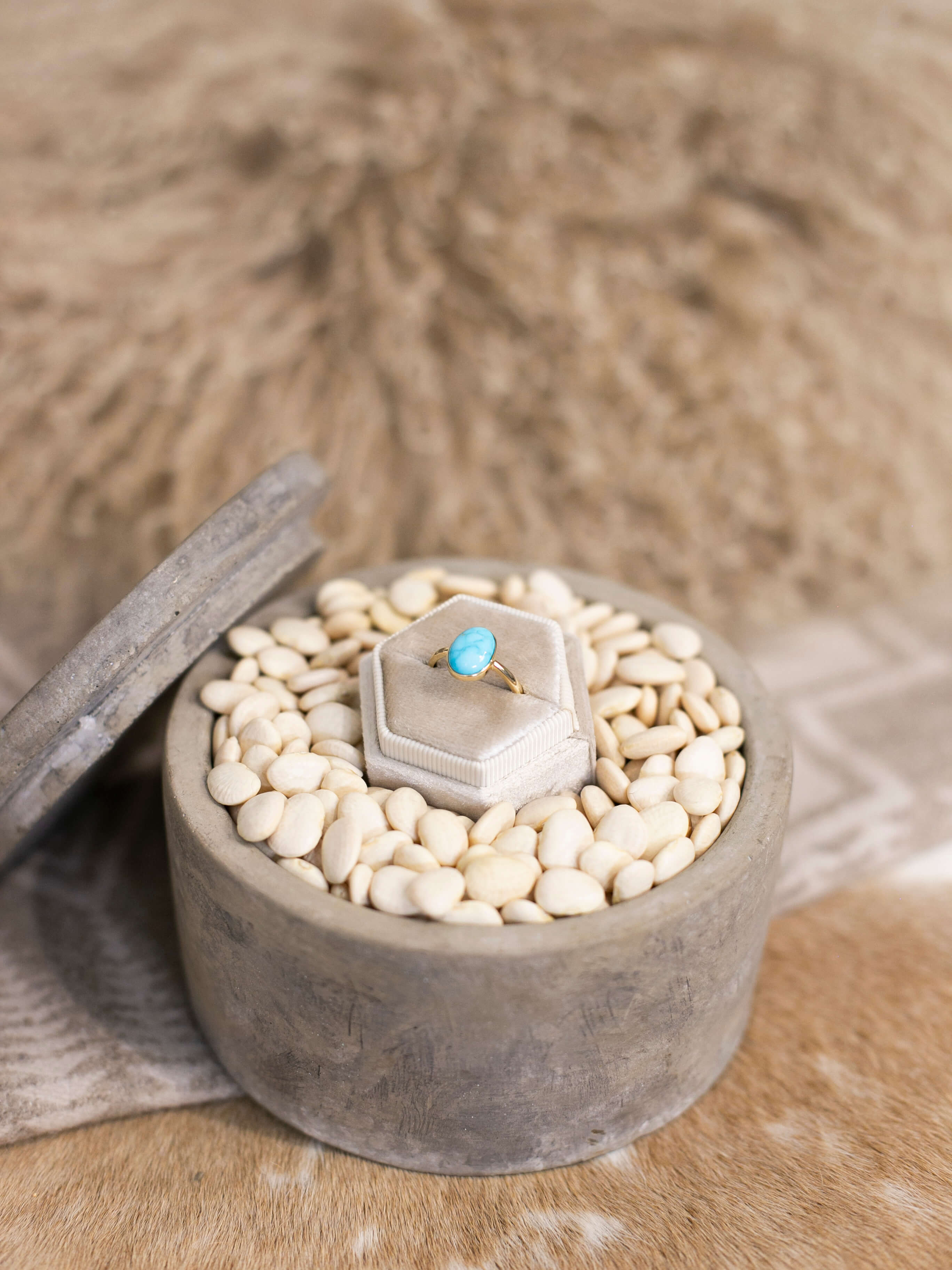 The Bordeaux 14k and Turquoise Ring 11, Sz 7-Rings-Calli Co., Turquoise and Silver Jewelry, Native American Handmade, Zuni Tribe, Navajo Tribe, Brock Texas