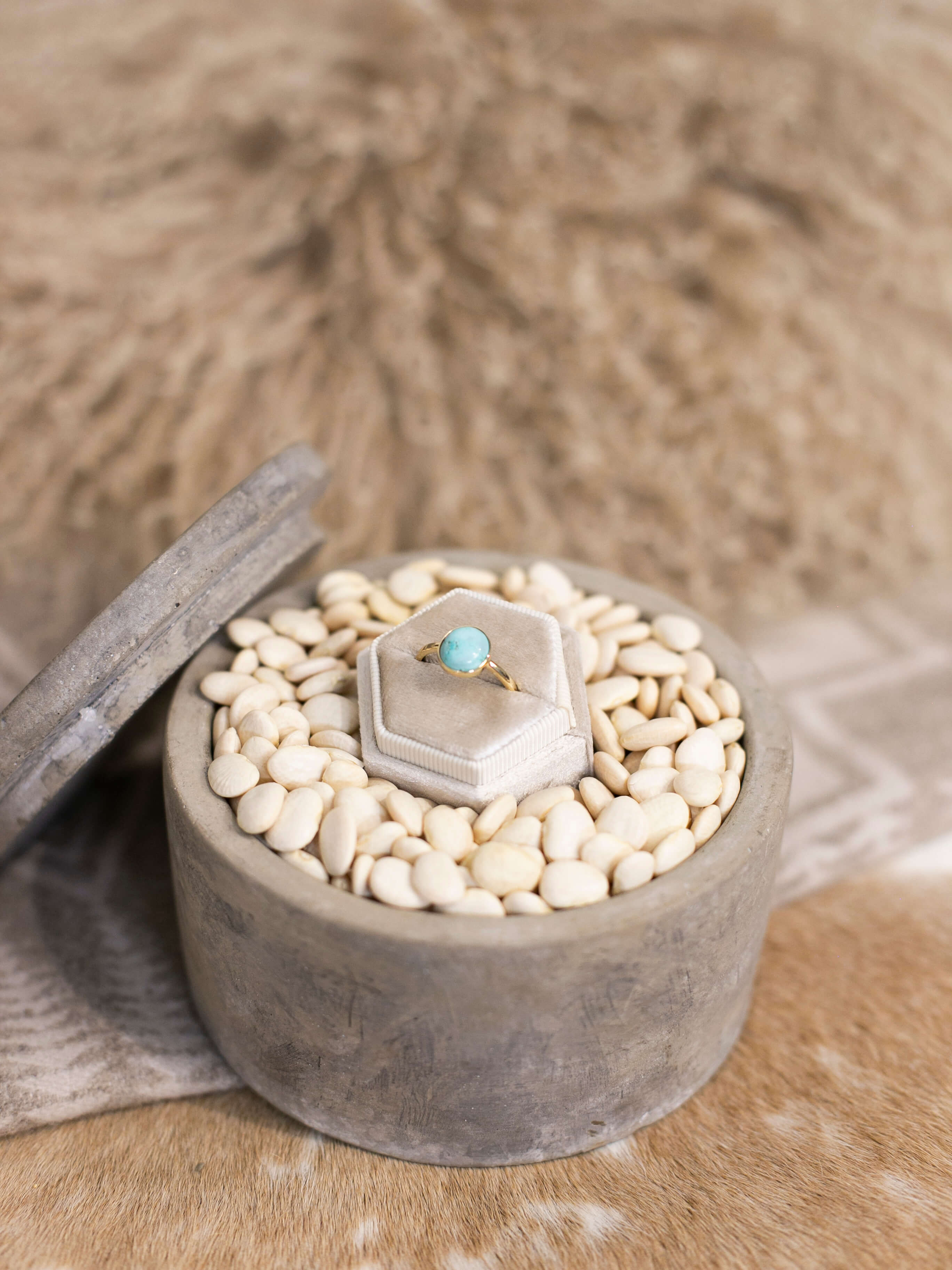 The Bordeaux 14k and Turquoise Ring 12, Sz 9-Rings-Calli Co., Turquoise and Silver Jewelry, Native American Handmade, Zuni Tribe, Navajo Tribe, Brock Texas