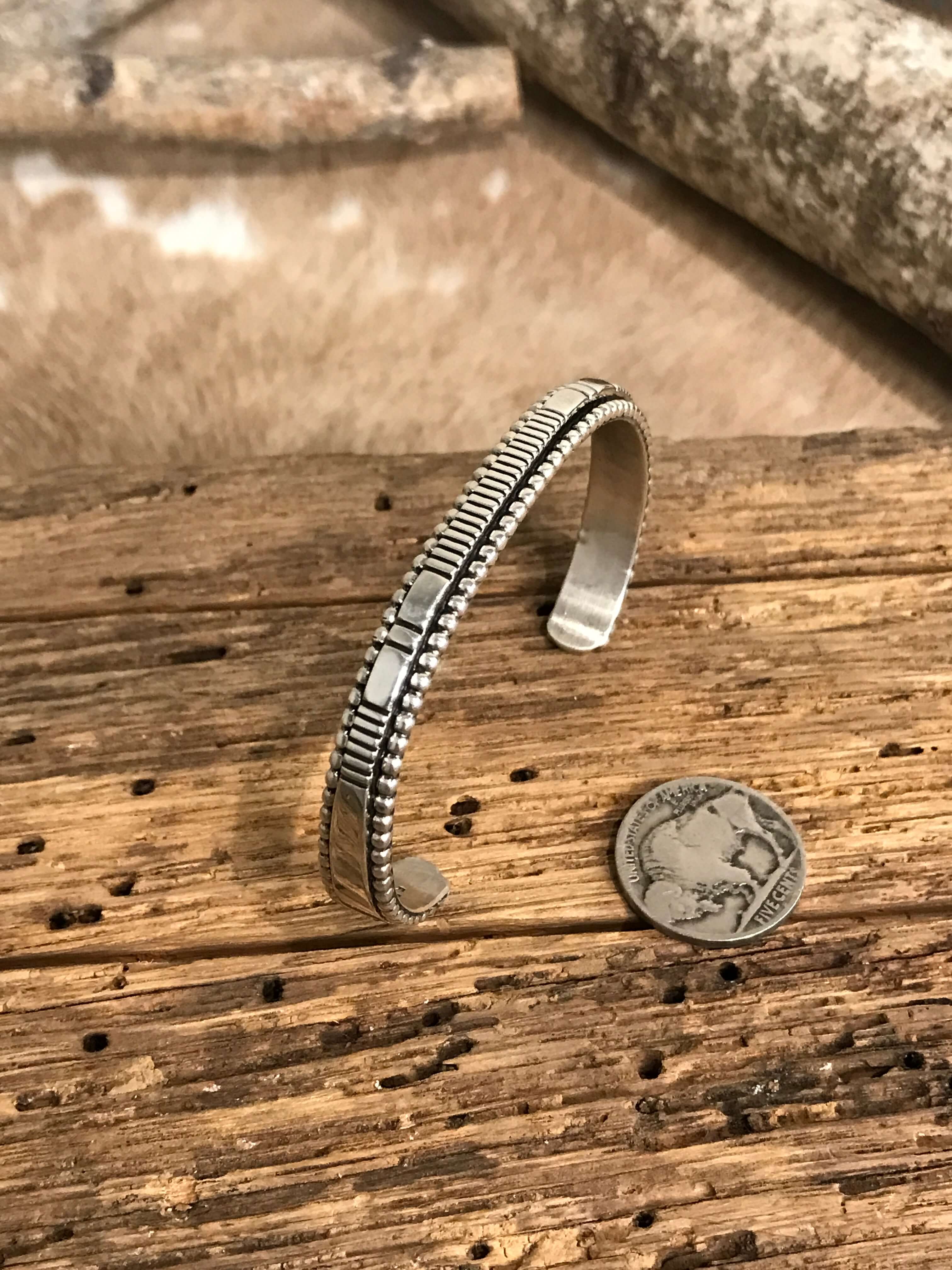 The Yellowstone Cuff-Bracelets & Cuffs-Calli Co., Turquoise and Silver Jewelry, Native American Handmade, Zuni Tribe, Navajo Tribe, Brock Texas