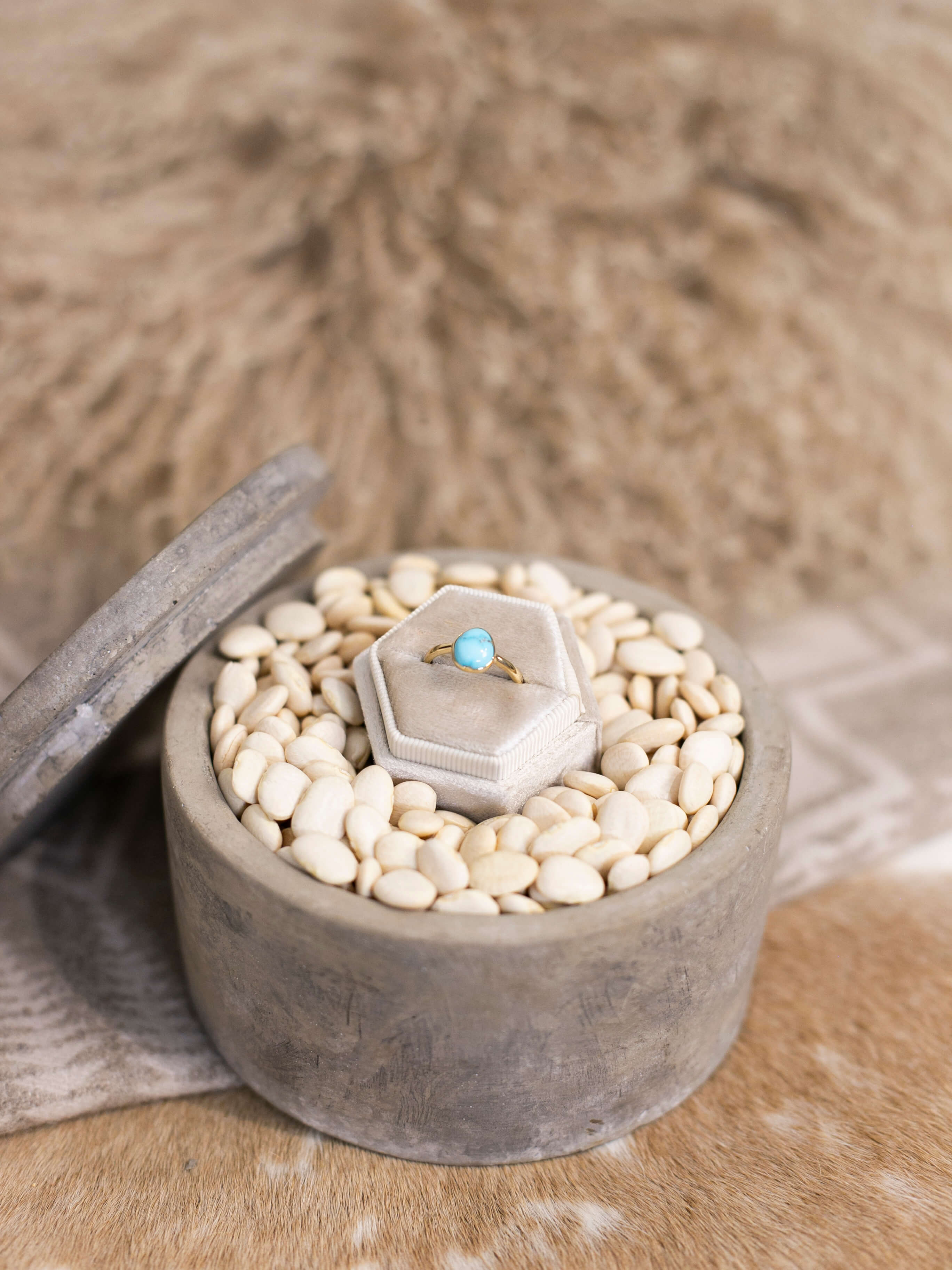 The London 14k and Turquoise Ring 8, Sz 7-Rings-Calli Co., Turquoise and Silver Jewelry, Native American Handmade, Zuni Tribe, Navajo Tribe, Brock Texas