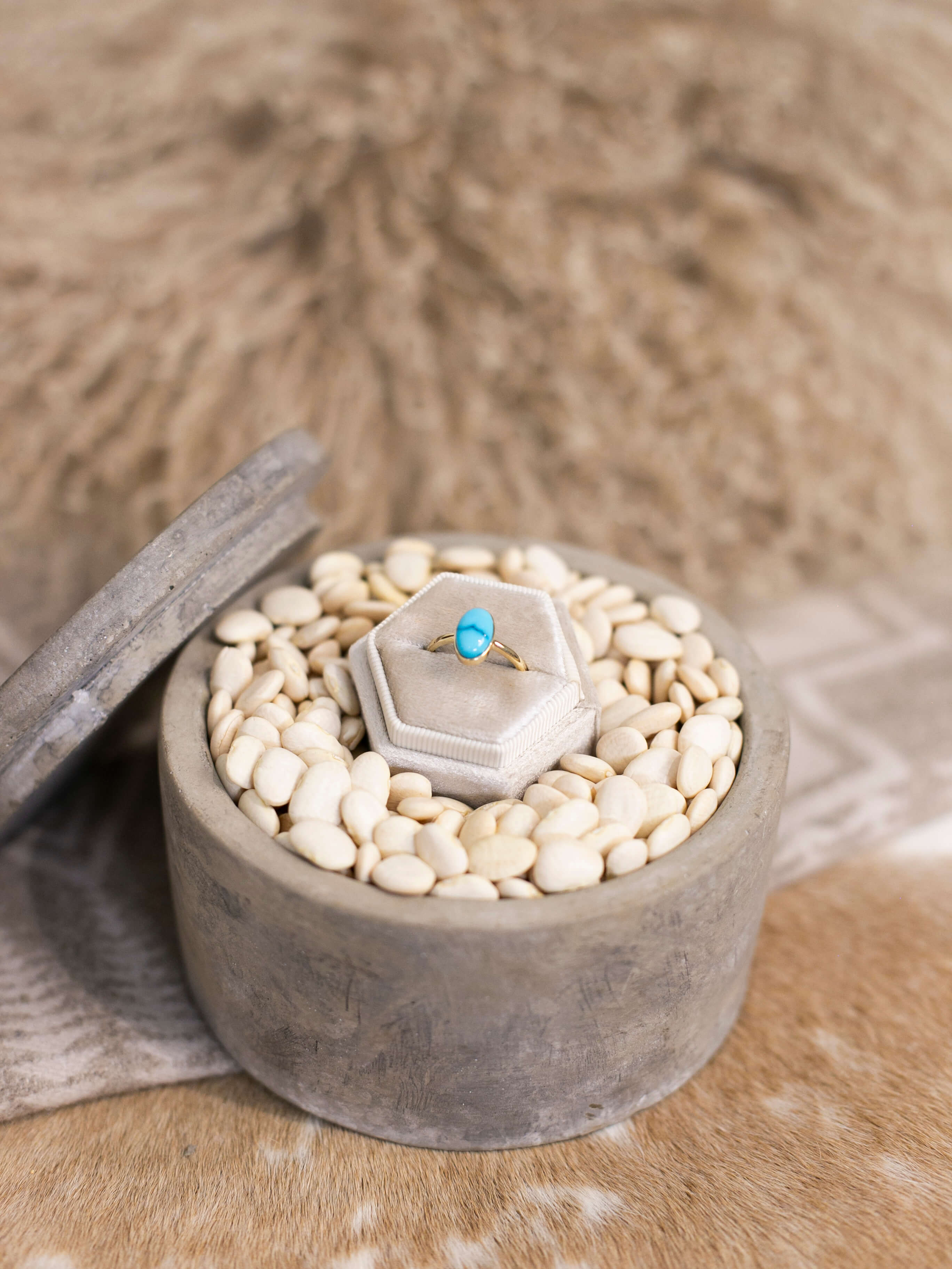 The London 14k and Turquoise Ring 11, Sz 7-Rings-Calli Co., Turquoise and Silver Jewelry, Native American Handmade, Zuni Tribe, Navajo Tribe, Brock Texas