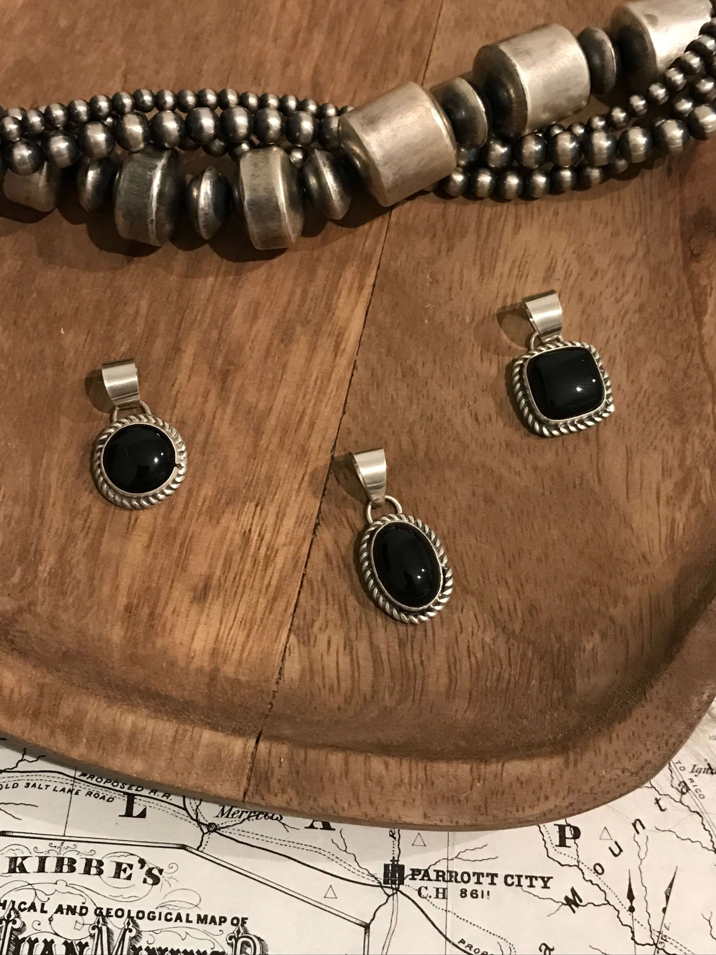 The Wabasso Pendant-Pendants-Calli Co., Turquoise and Silver Jewelry, Native American Handmade, Zuni Tribe, Navajo Tribe, Brock Texas