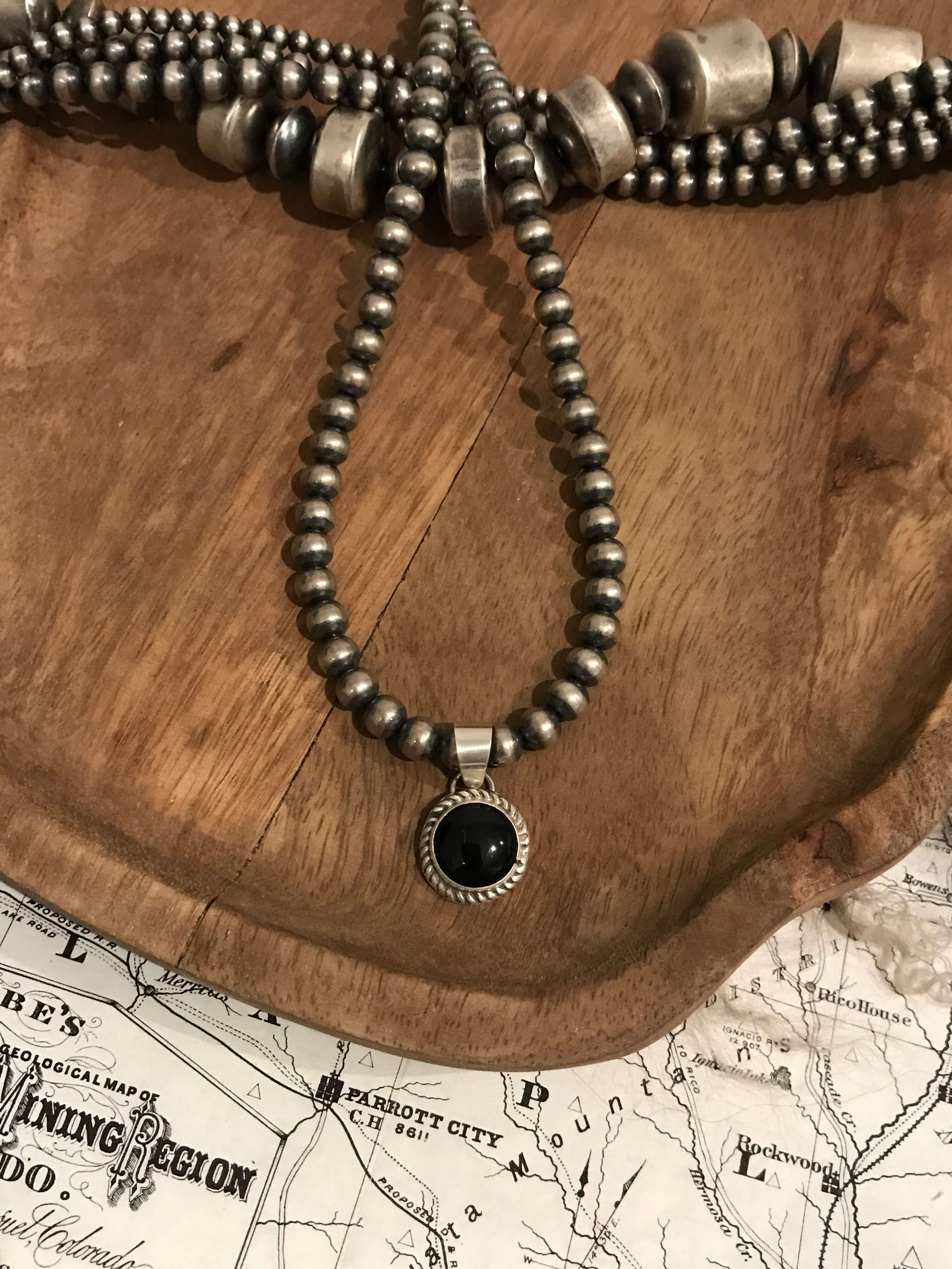 The Wabasso Pendant-Pendants-Calli Co., Turquoise and Silver Jewelry, Native American Handmade, Zuni Tribe, Navajo Tribe, Brock Texas