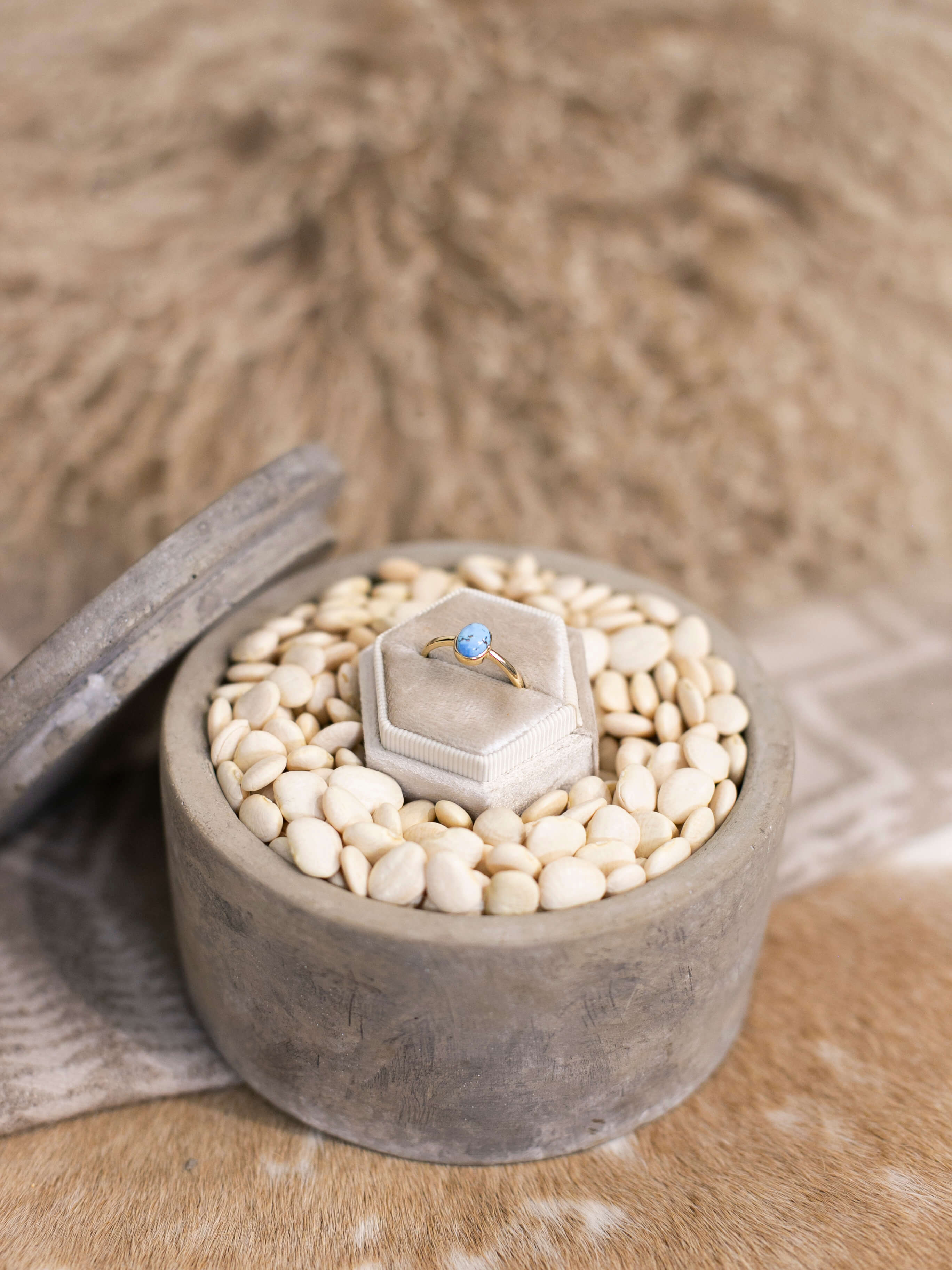 The Paris 14k and Turquoise Ring 15, Sz 9-Rings-Calli Co., Turquoise and Silver Jewelry, Native American Handmade, Zuni Tribe, Navajo Tribe, Brock Texas