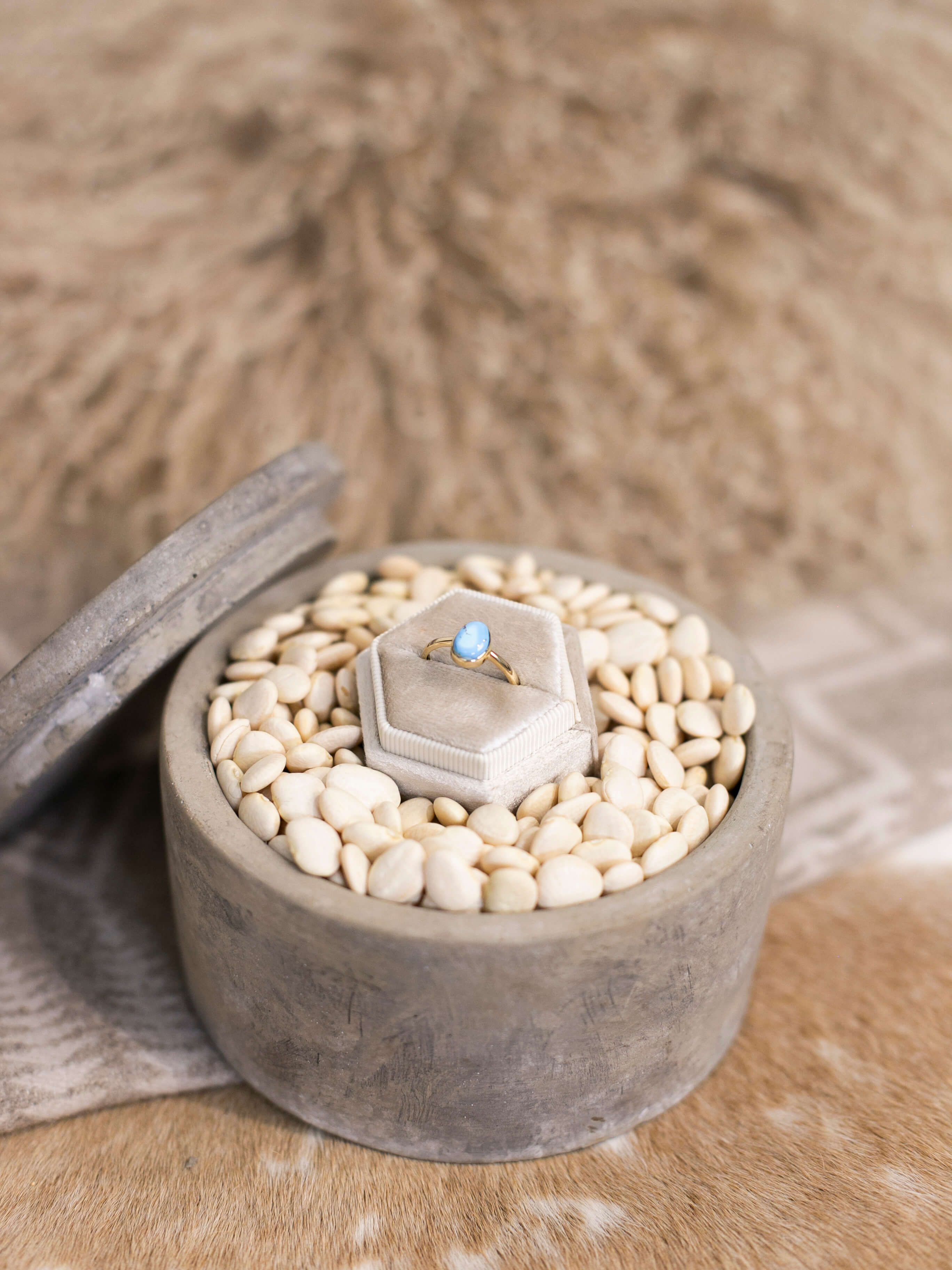 The Paris 14k and Turquoise Ring 17, Sz 7-Rings-Calli Co., Turquoise and Silver Jewelry, Native American Handmade, Zuni Tribe, Navajo Tribe, Brock Texas