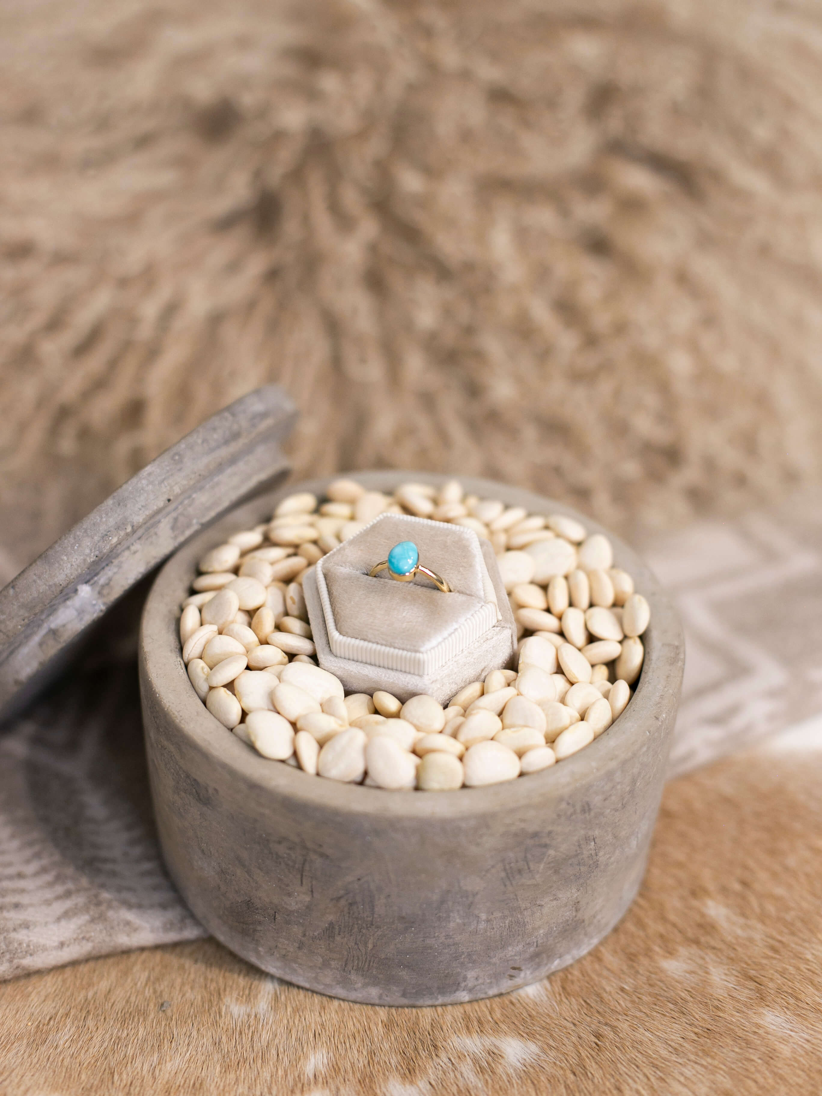 The Paris 14k and Turquoise Ring 21, Sz 6-Rings-Calli Co., Turquoise and Silver Jewelry, Native American Handmade, Zuni Tribe, Navajo Tribe, Brock Texas