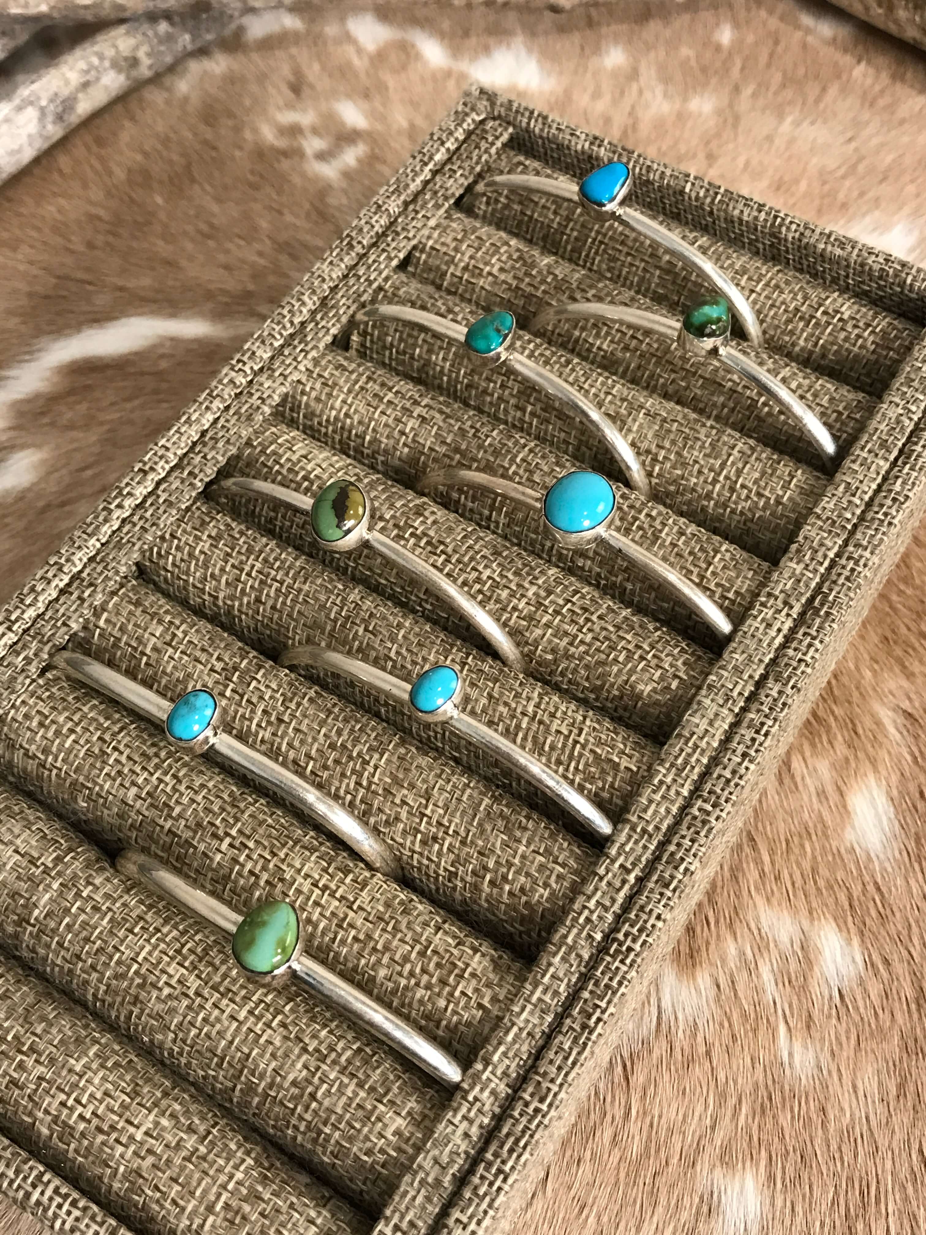 The Gleeson Cuffs-Bracelets & Cuffs-Calli Co., Turquoise and Silver Jewelry, Native American Handmade, Zuni Tribe, Navajo Tribe, Brock Texas