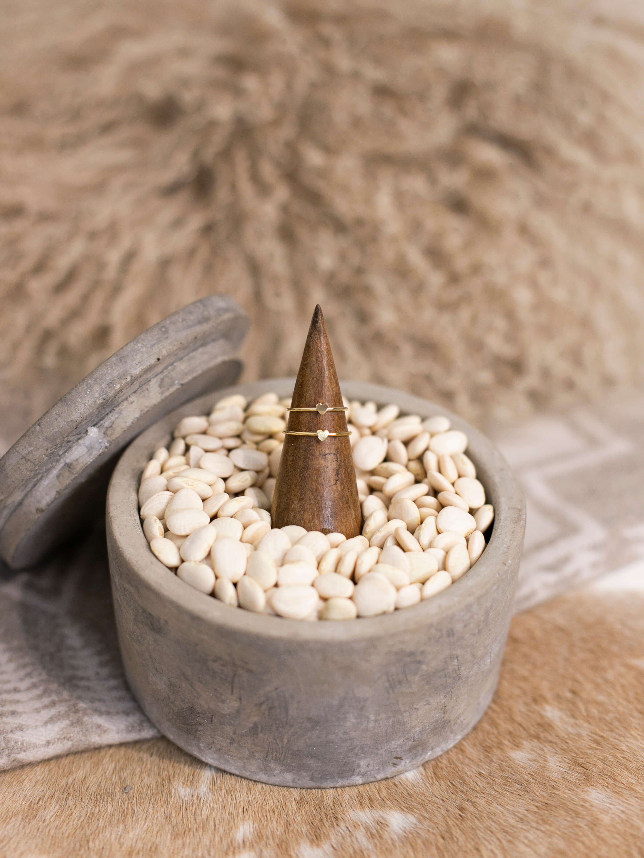 The Dainty Gold Heart Ring-Rings-Calli Co., Turquoise and Silver Jewelry, Native American Handmade, Zuni Tribe, Navajo Tribe, Brock Texas