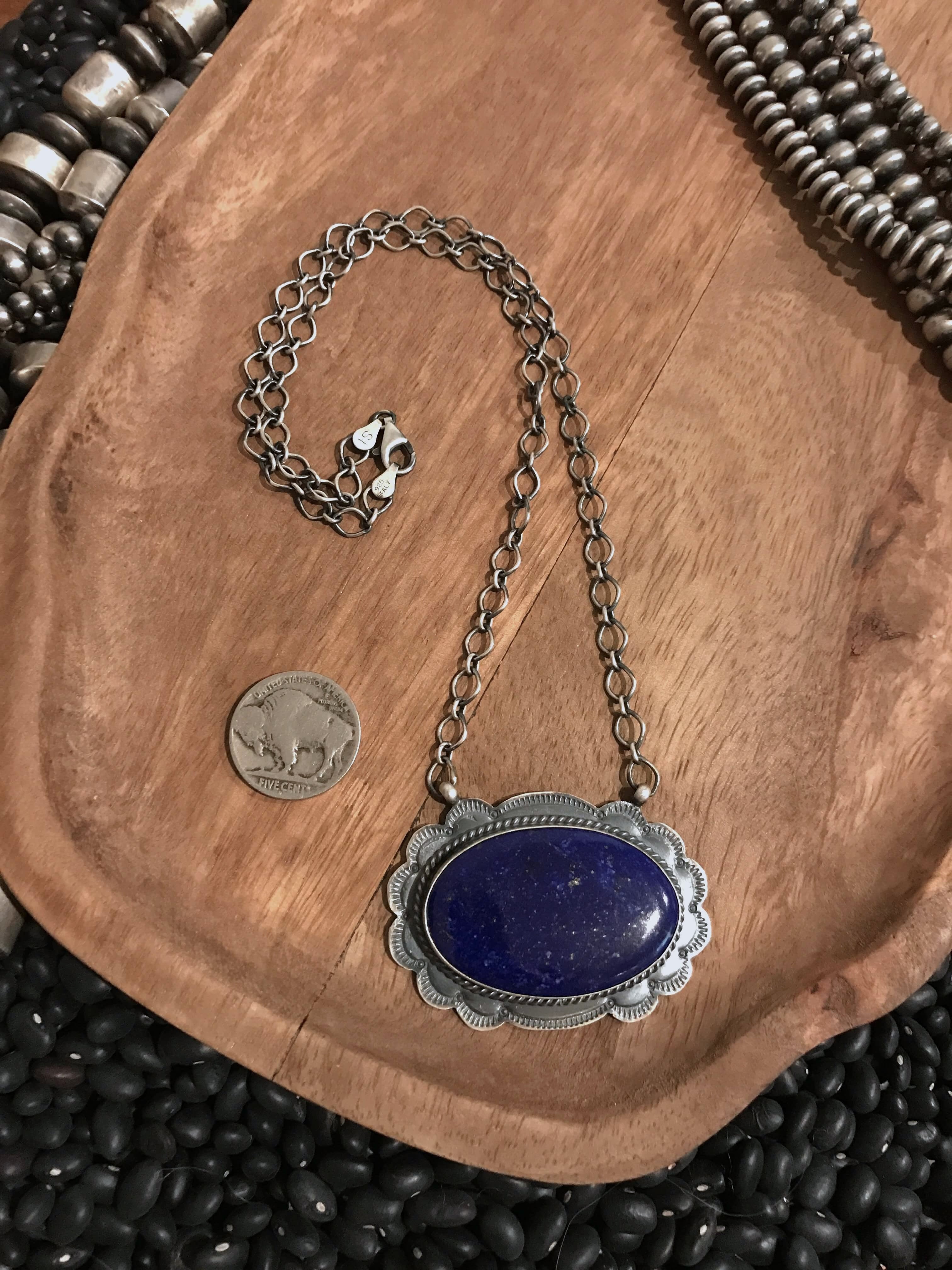 The Breckenridge Necklace, 1-Necklaces-Calli Co., Turquoise and Silver Jewelry, Native American Handmade, Zuni Tribe, Navajo Tribe, Brock Texas