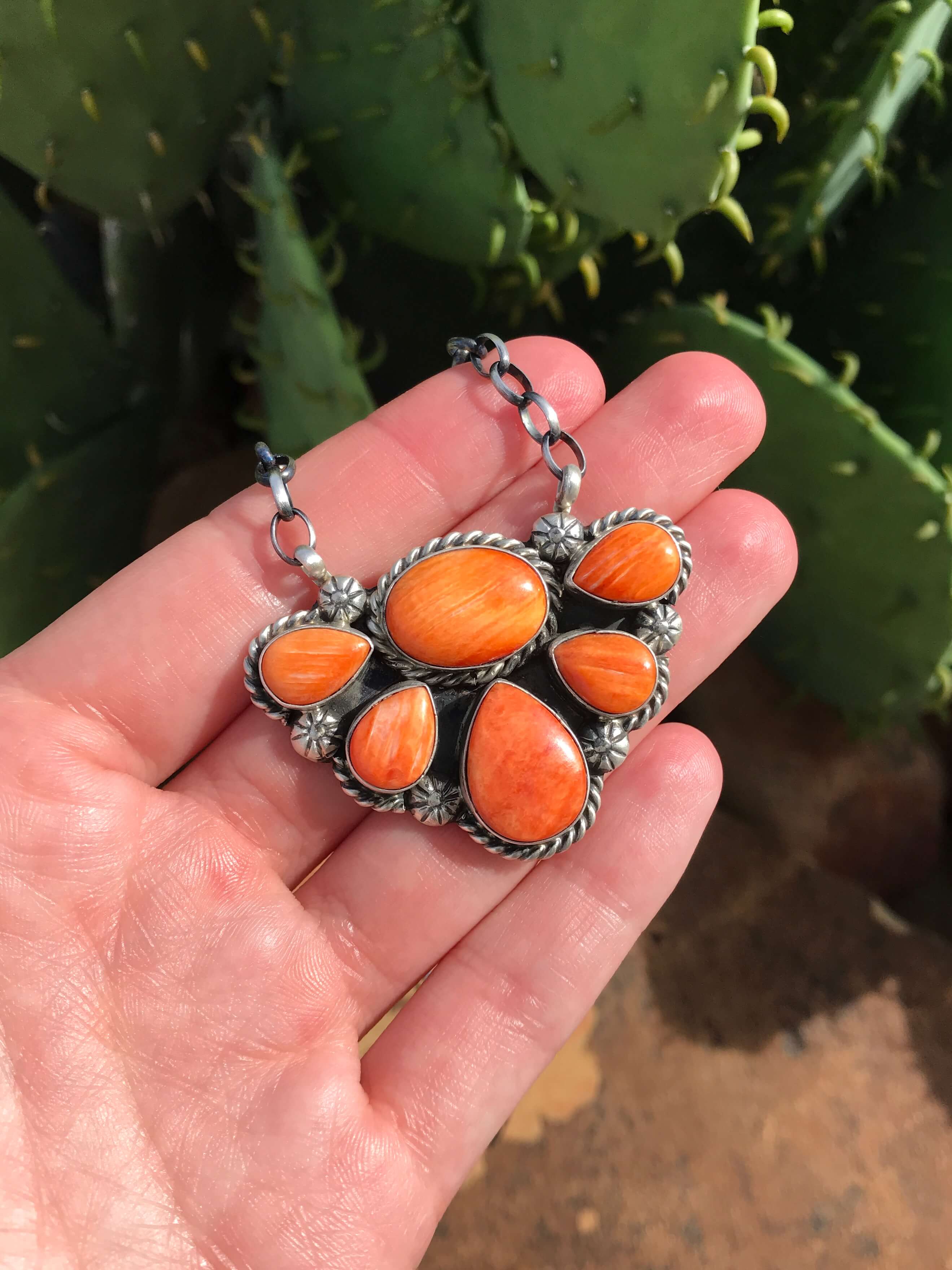 The Eastland Necklace, 4-Necklaces-Calli Co., Turquoise and Silver Jewelry, Native American Handmade, Zuni Tribe, Navajo Tribe, Brock Texas