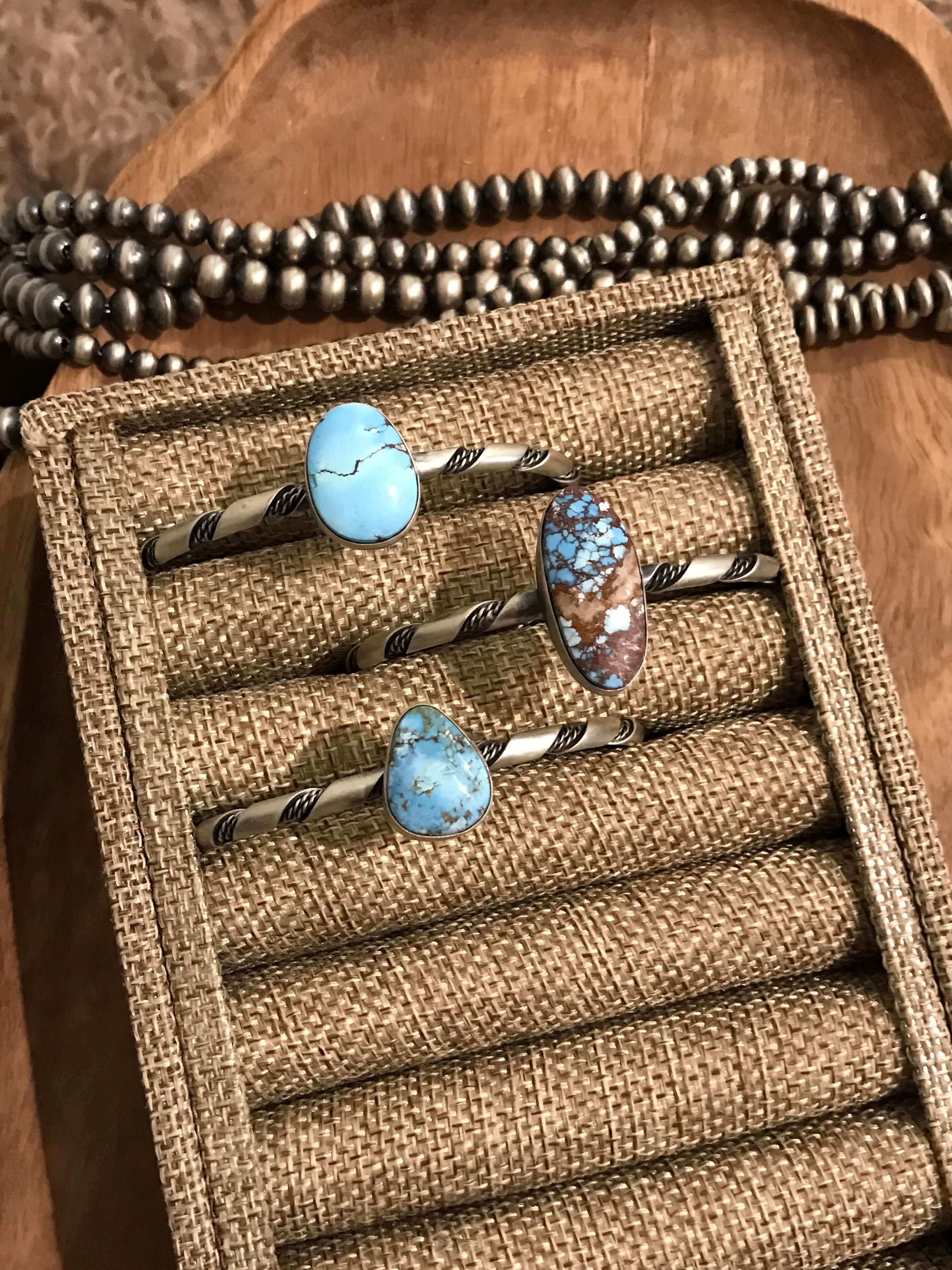 The Massadona Cuffs-Bracelets & Cuffs-Calli Co., Turquoise and Silver Jewelry, Native American Handmade, Zuni Tribe, Navajo Tribe, Brock Texas