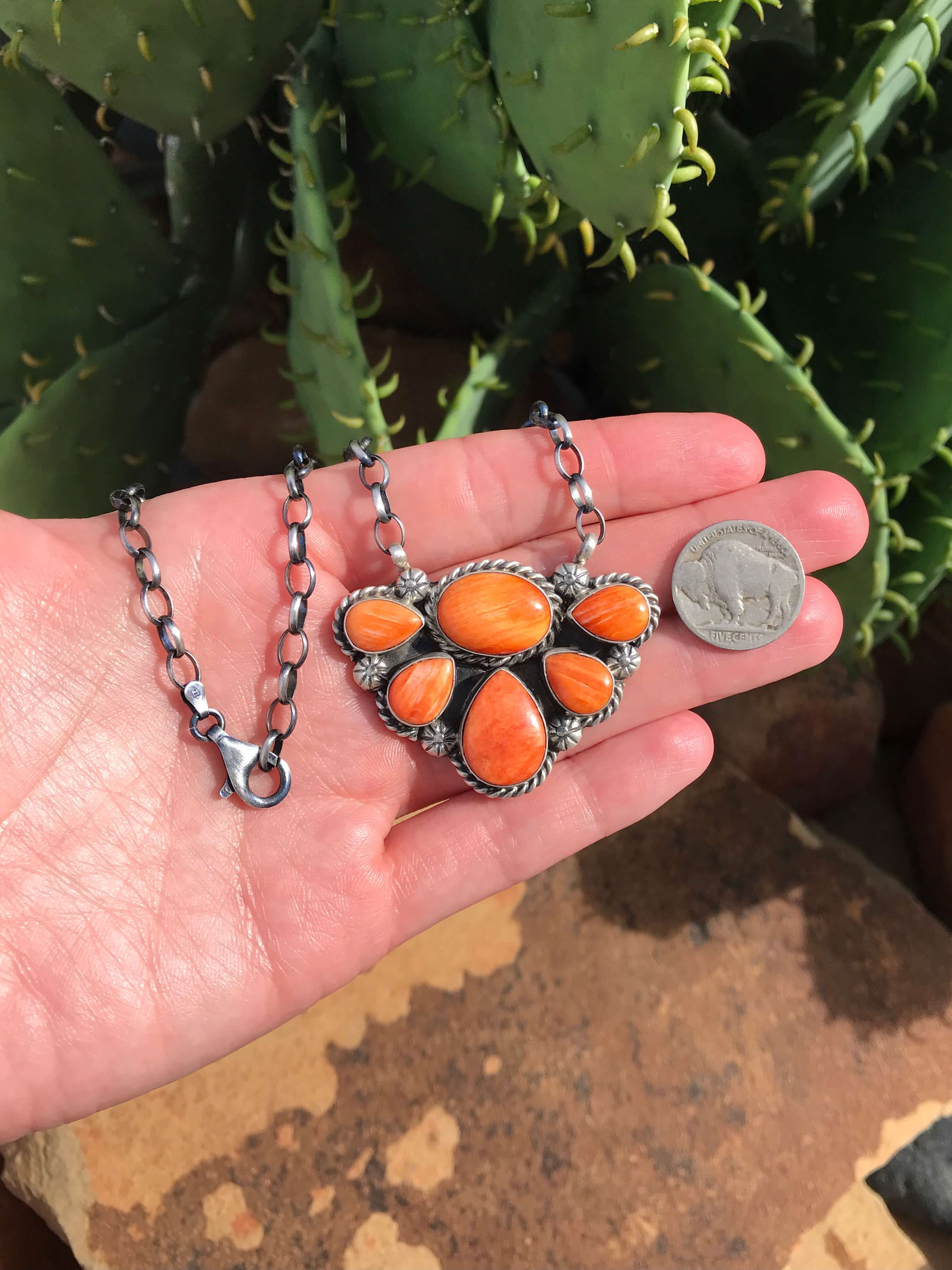 The Eastland Necklace, 4-Necklaces-Calli Co., Turquoise and Silver Jewelry, Native American Handmade, Zuni Tribe, Navajo Tribe, Brock Texas