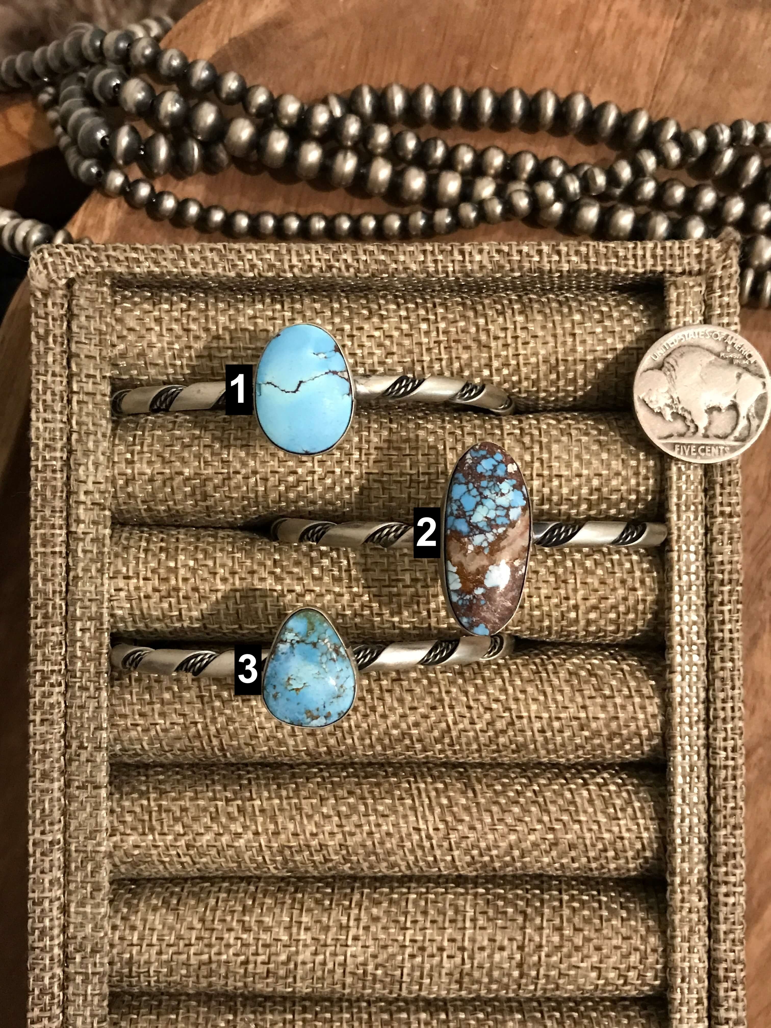The Massadona Cuffs-Bracelets & Cuffs-Calli Co., Turquoise and Silver Jewelry, Native American Handmade, Zuni Tribe, Navajo Tribe, Brock Texas