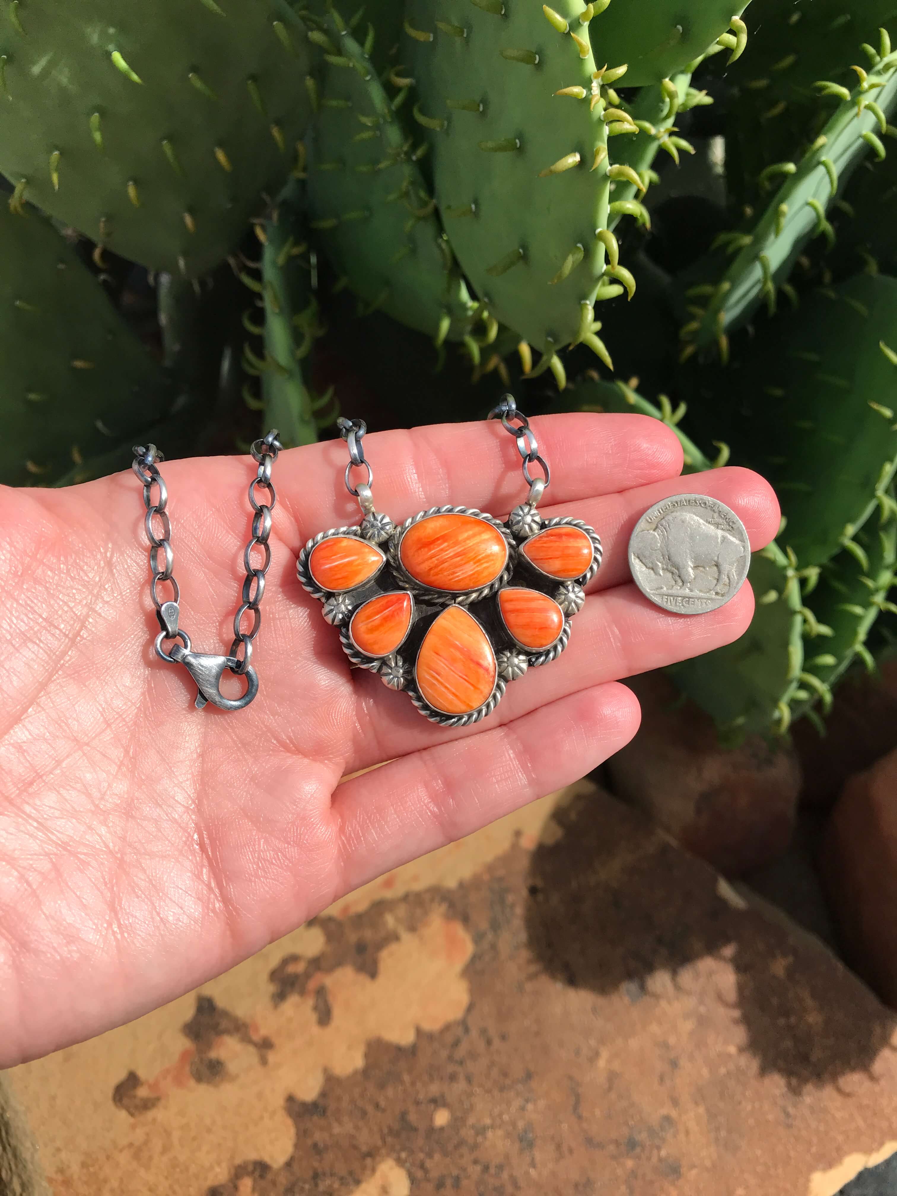 The Eastland Necklace, 5-Necklaces-Calli Co., Turquoise and Silver Jewelry, Native American Handmade, Zuni Tribe, Navajo Tribe, Brock Texas