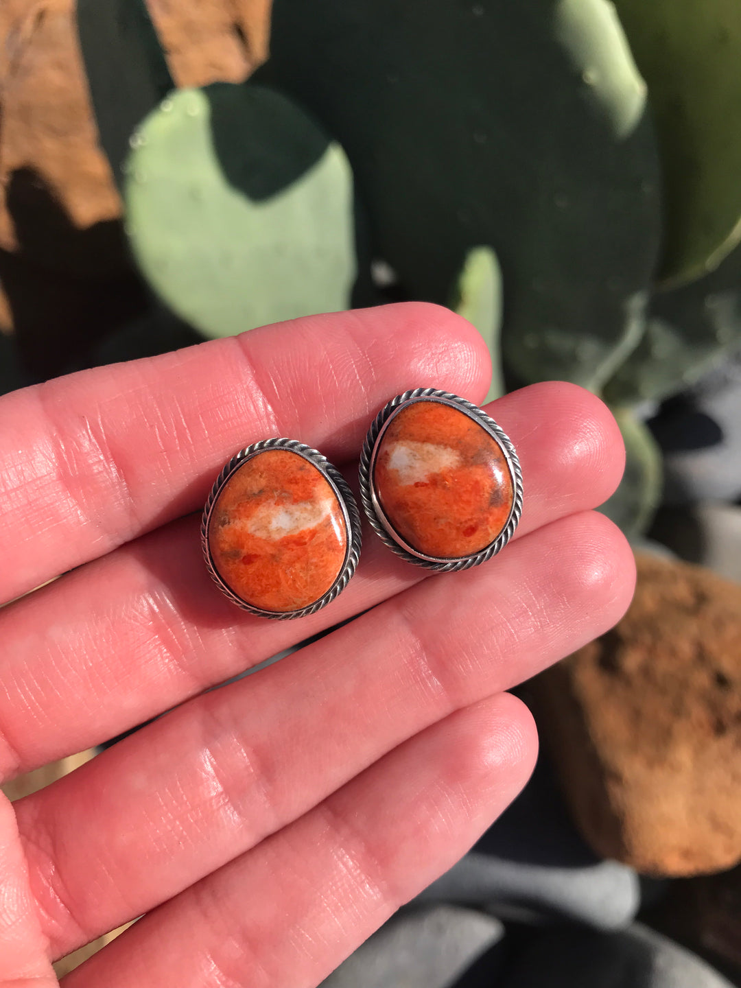 The Cruces Basin Earrings, 3-Earrings-Calli Co., Turquoise and Silver Jewelry, Native American Handmade, Zuni Tribe, Navajo Tribe, Brock Texas