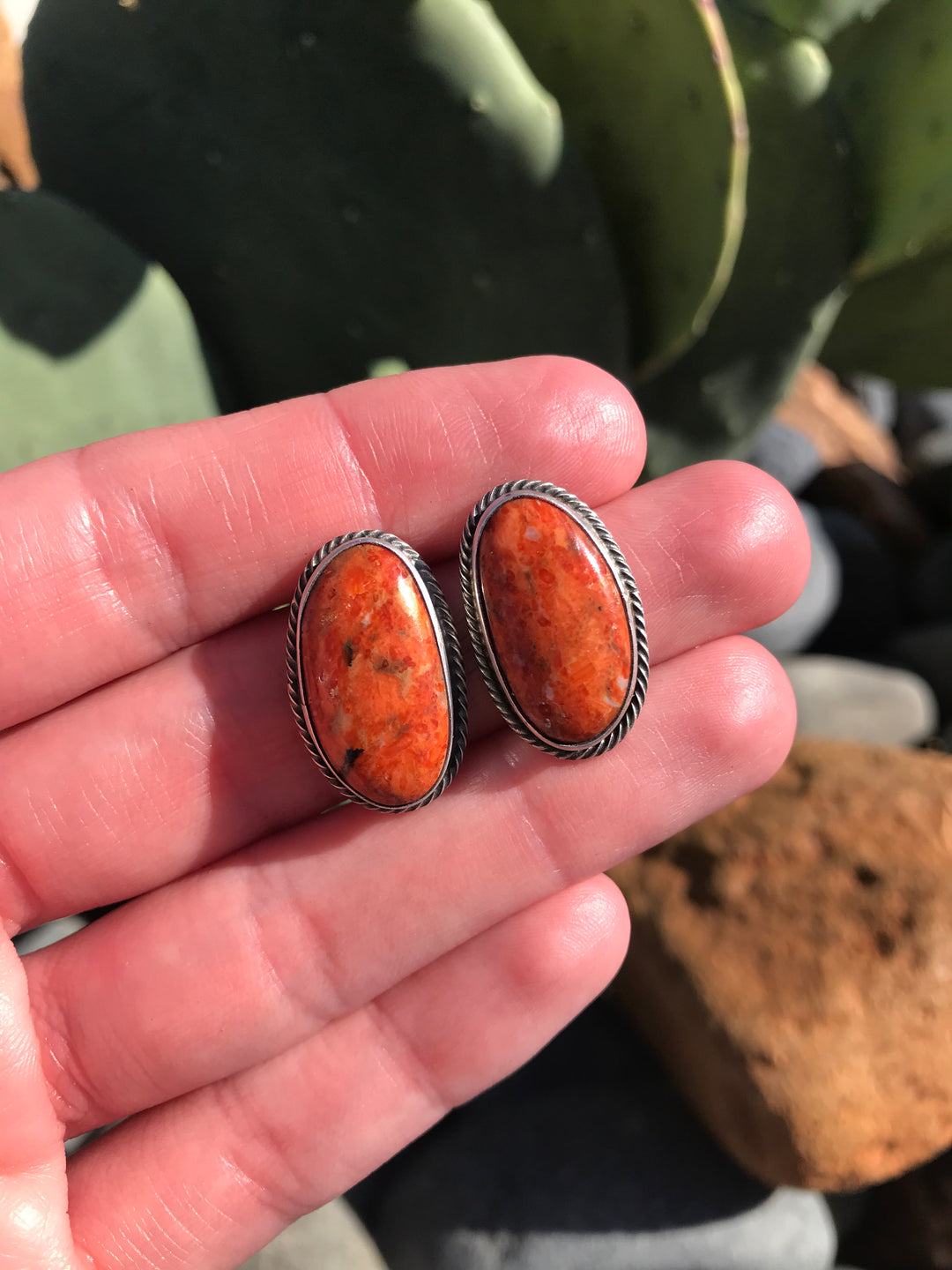 The Cruces Basin Earrings, 1-Earrings-Calli Co., Turquoise and Silver Jewelry, Native American Handmade, Zuni Tribe, Navajo Tribe, Brock Texas