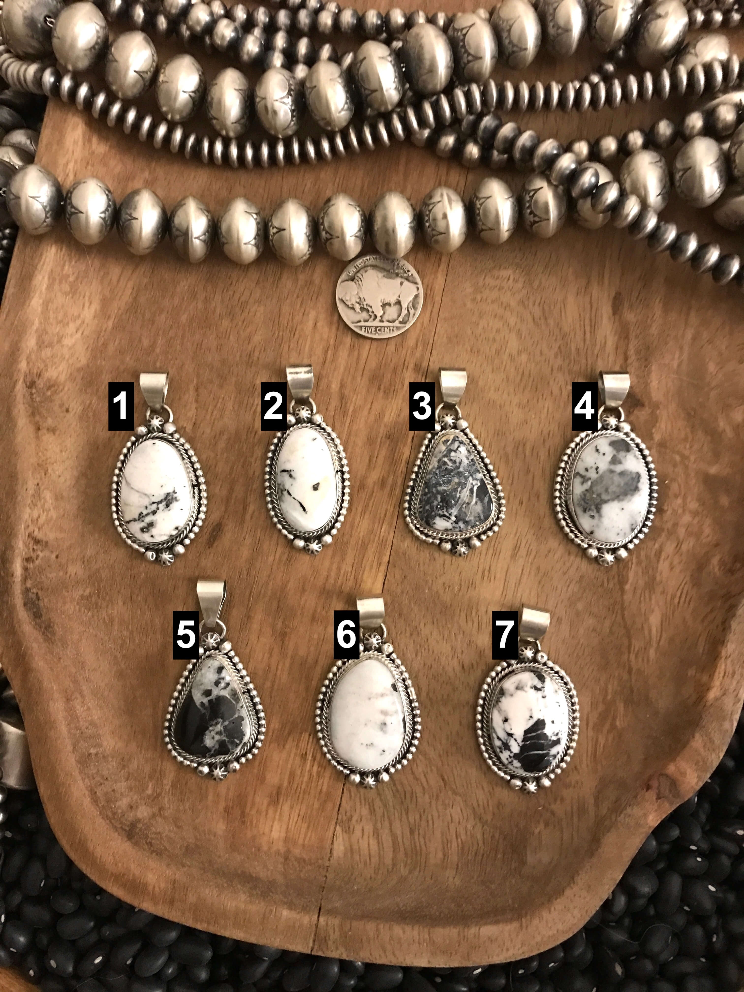 The Montrose Pendants-Pendants-Calli Co., Turquoise and Silver Jewelry, Native American Handmade, Zuni Tribe, Navajo Tribe, Brock Texas