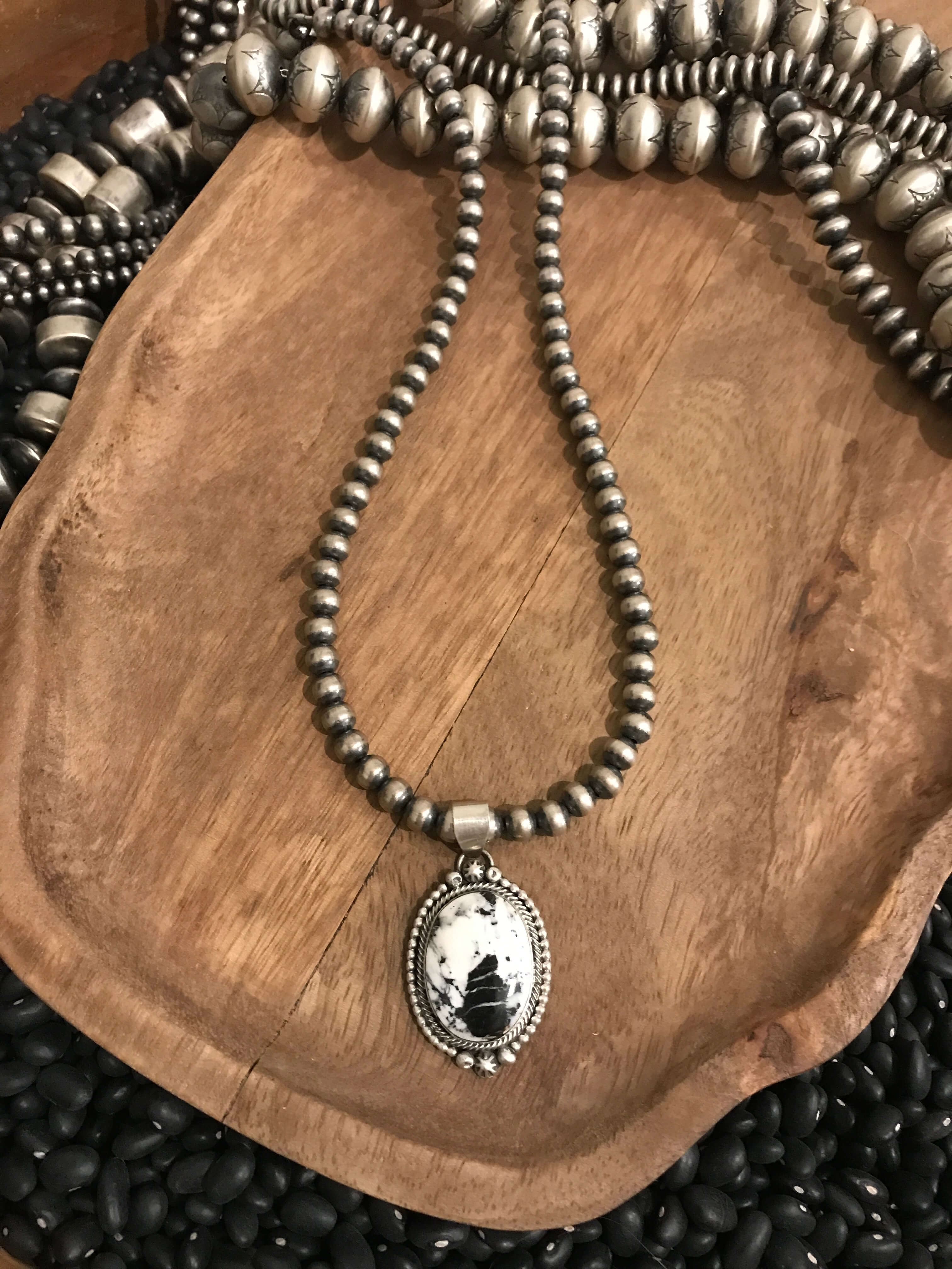 The Montrose Pendants-Pendants-Calli Co., Turquoise and Silver Jewelry, Native American Handmade, Zuni Tribe, Navajo Tribe, Brock Texas