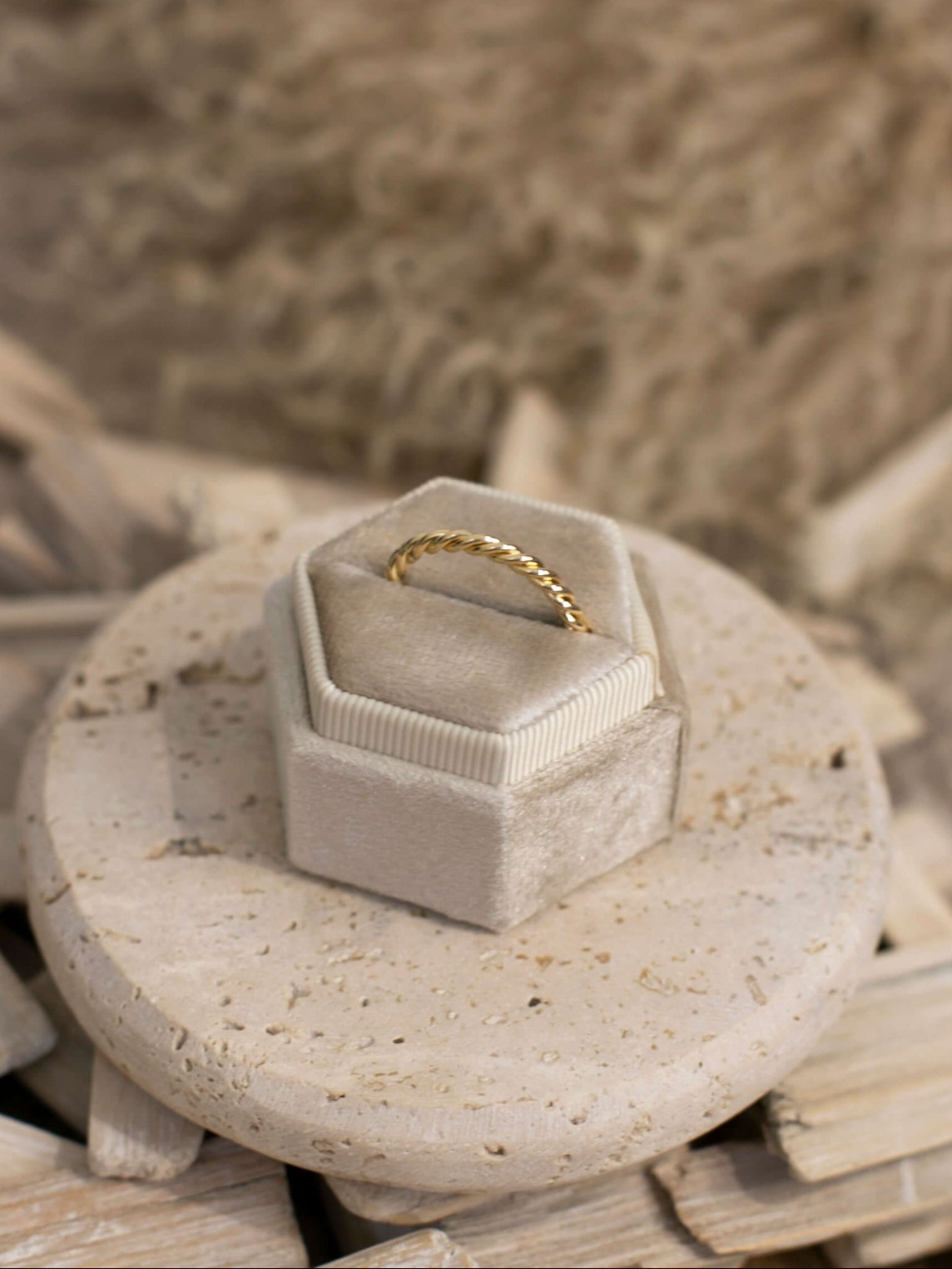 The Grande Gold Rope Ring-Rings-Calli Co., Turquoise and Silver Jewelry, Native American Handmade, Zuni Tribe, Navajo Tribe, Brock Texas