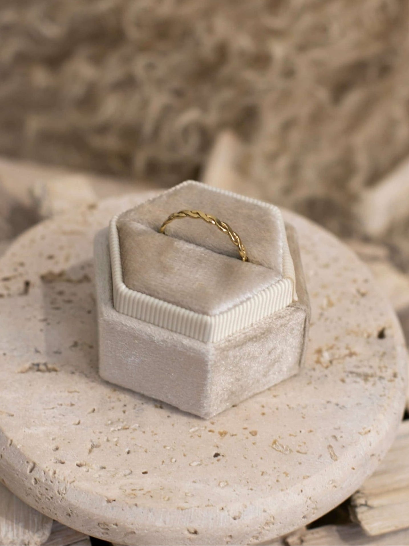 The Gold Braided Ring-Rings-Calli Co., Turquoise and Silver Jewelry, Native American Handmade, Zuni Tribe, Navajo Tribe, Brock Texas