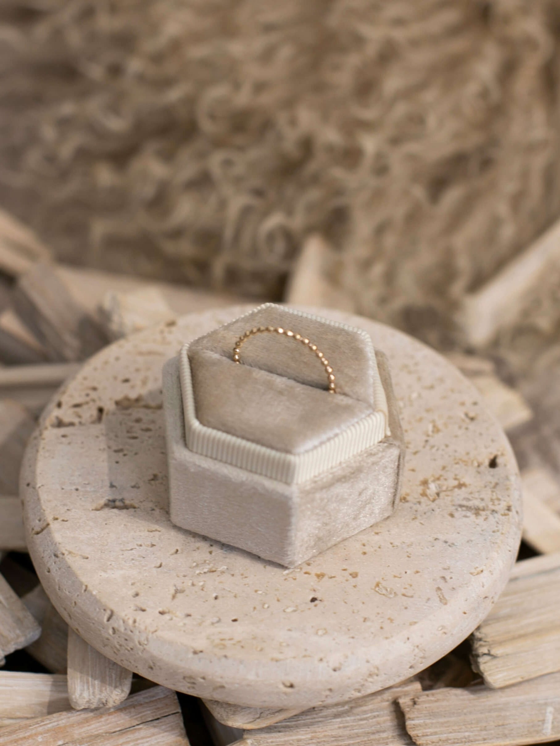 The Gold Drop Ring-Rings-Calli Co., Turquoise and Silver Jewelry, Native American Handmade, Zuni Tribe, Navajo Tribe, Brock Texas