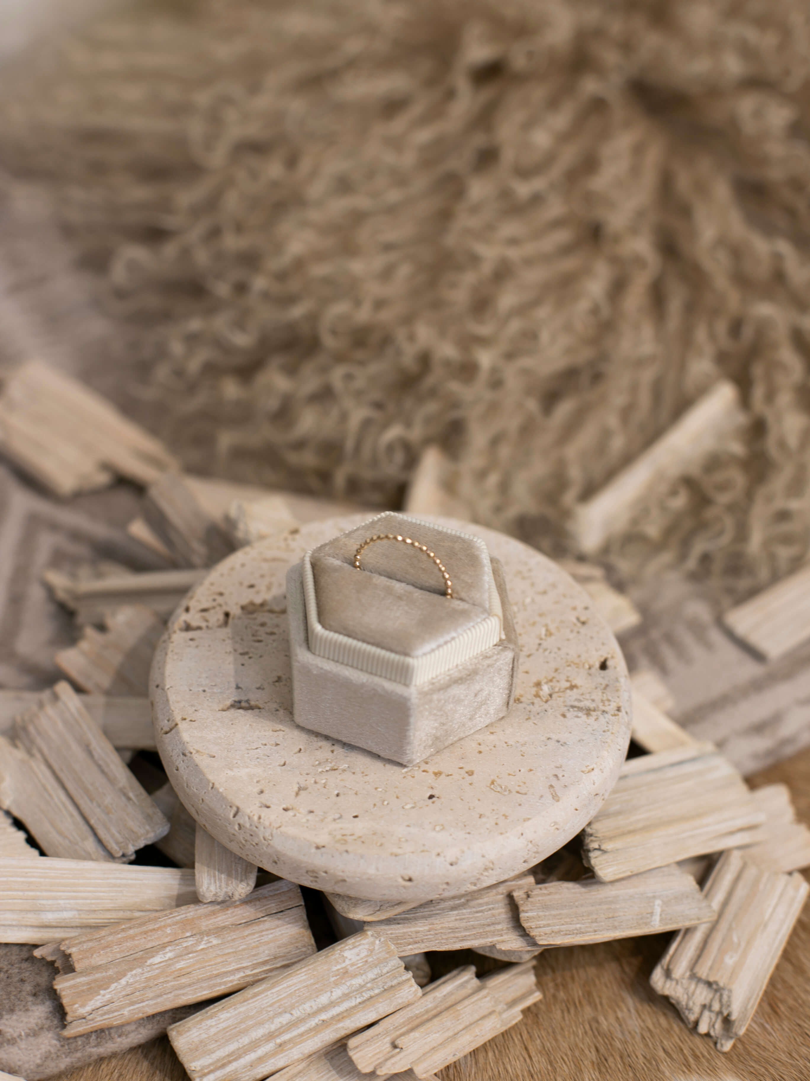 The Gold Drop Ring-Rings-Calli Co., Turquoise and Silver Jewelry, Native American Handmade, Zuni Tribe, Navajo Tribe, Brock Texas