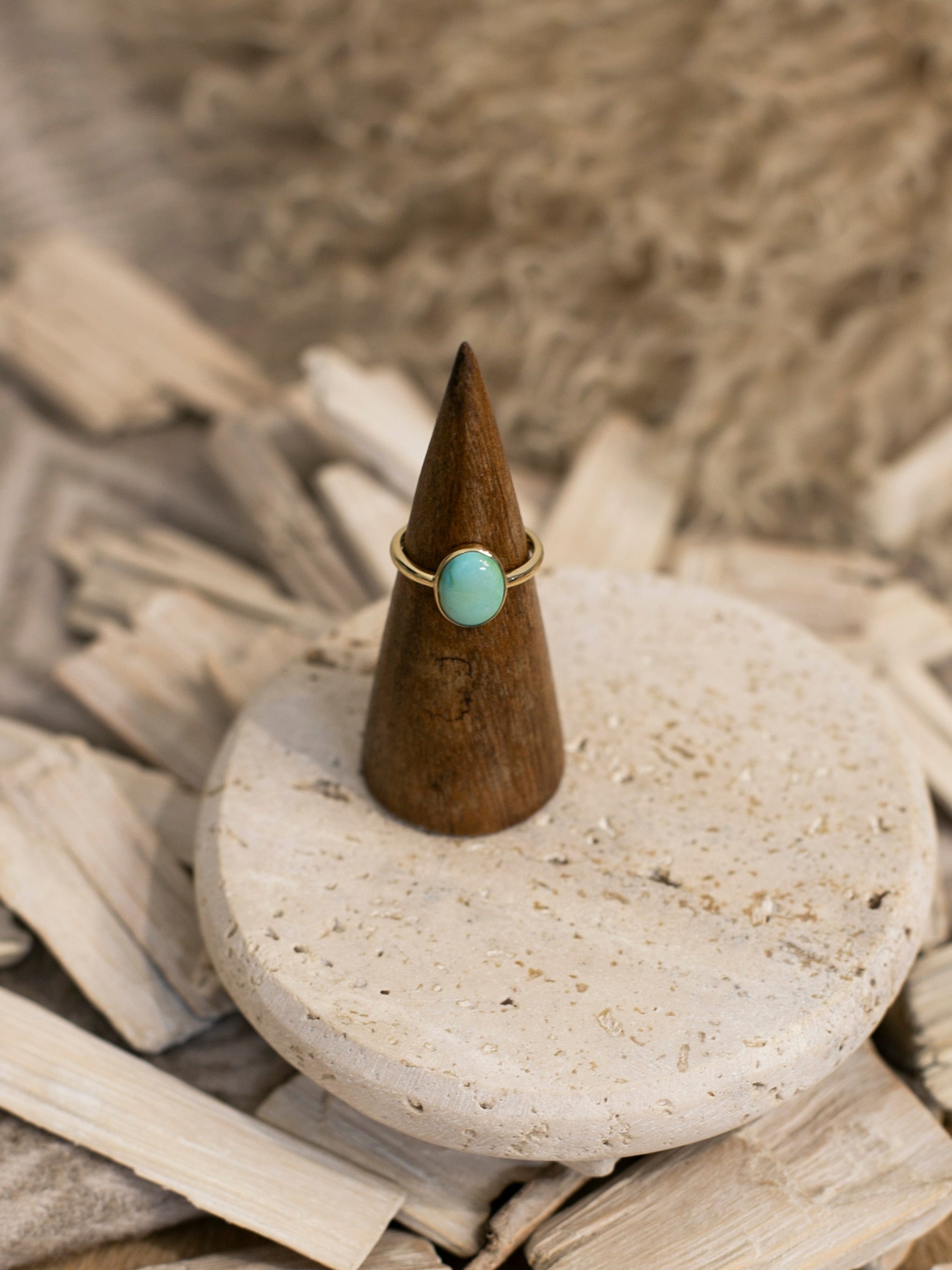 The Bordeaux 14k and Turquoise Ring 1, Sz 7-Rings-Calli Co., Turquoise and Silver Jewelry, Native American Handmade, Zuni Tribe, Navajo Tribe, Brock Texas