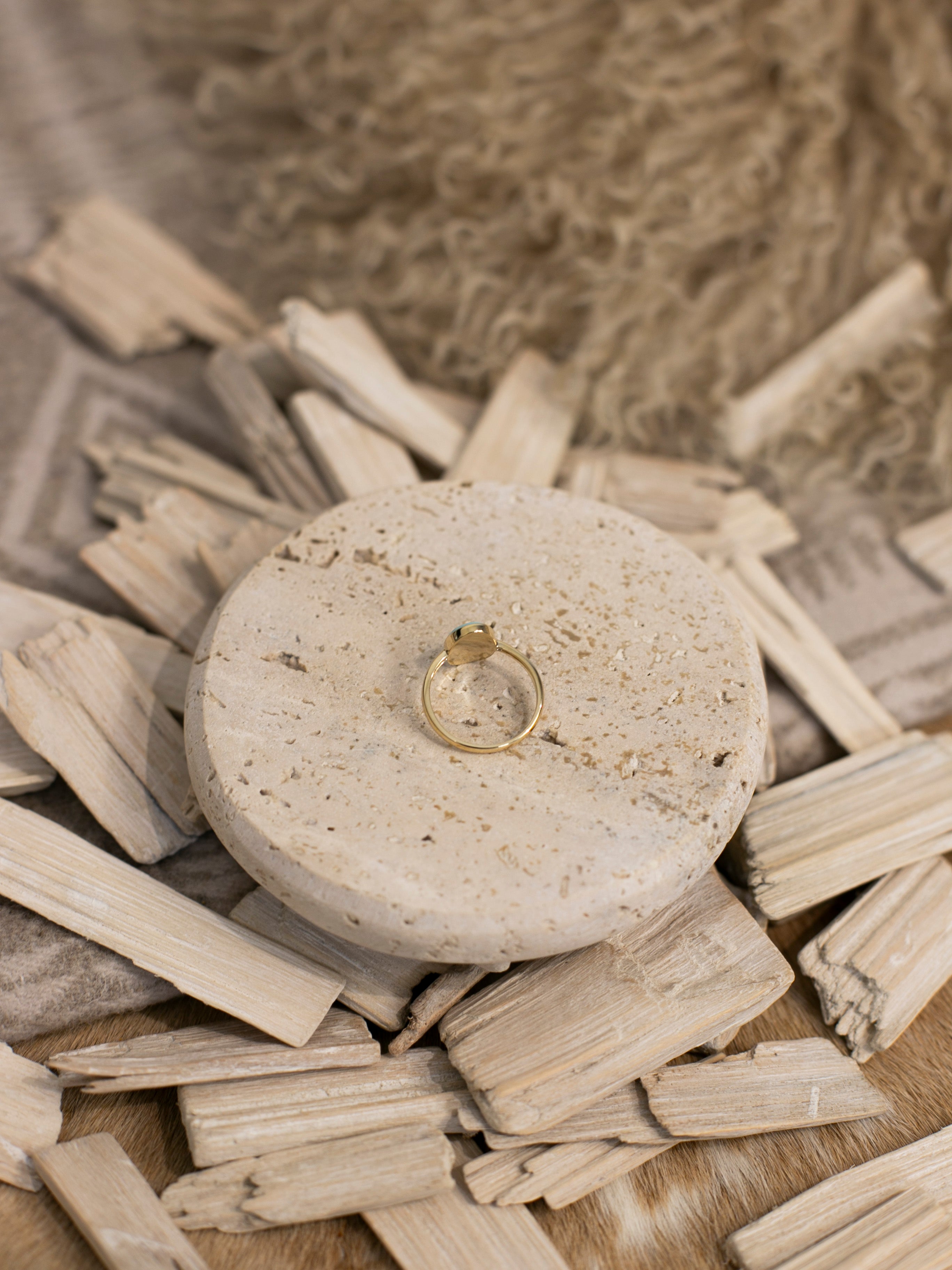 The Bordeaux 14k and Turquoise Ring 3, Sz 8-Rings-Calli Co., Turquoise and Silver Jewelry, Native American Handmade, Zuni Tribe, Navajo Tribe, Brock Texas