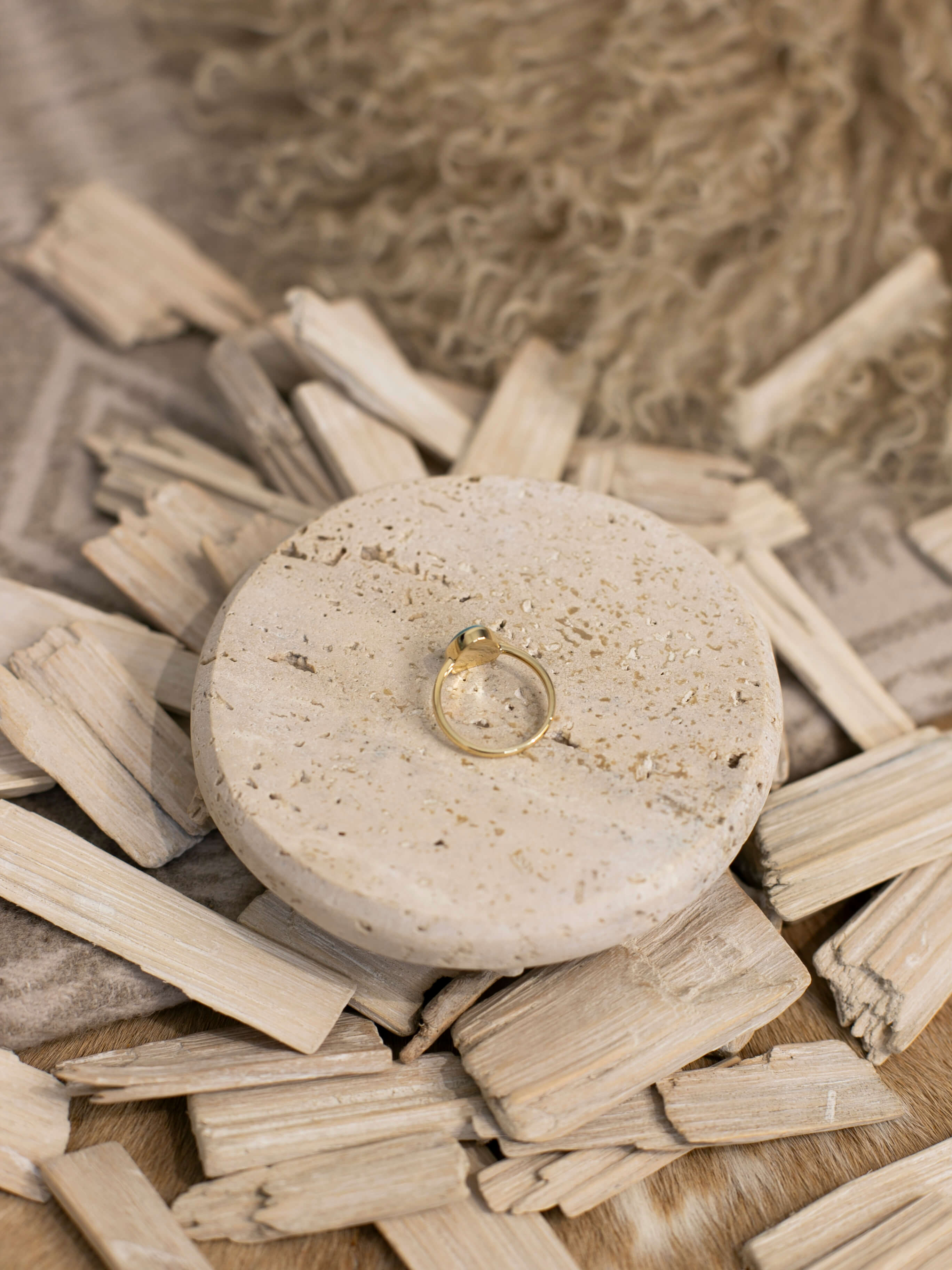 The Bordeaux 14k and Turquoise Ring 6, Sz 8-Rings-Calli Co., Turquoise and Silver Jewelry, Native American Handmade, Zuni Tribe, Navajo Tribe, Brock Texas