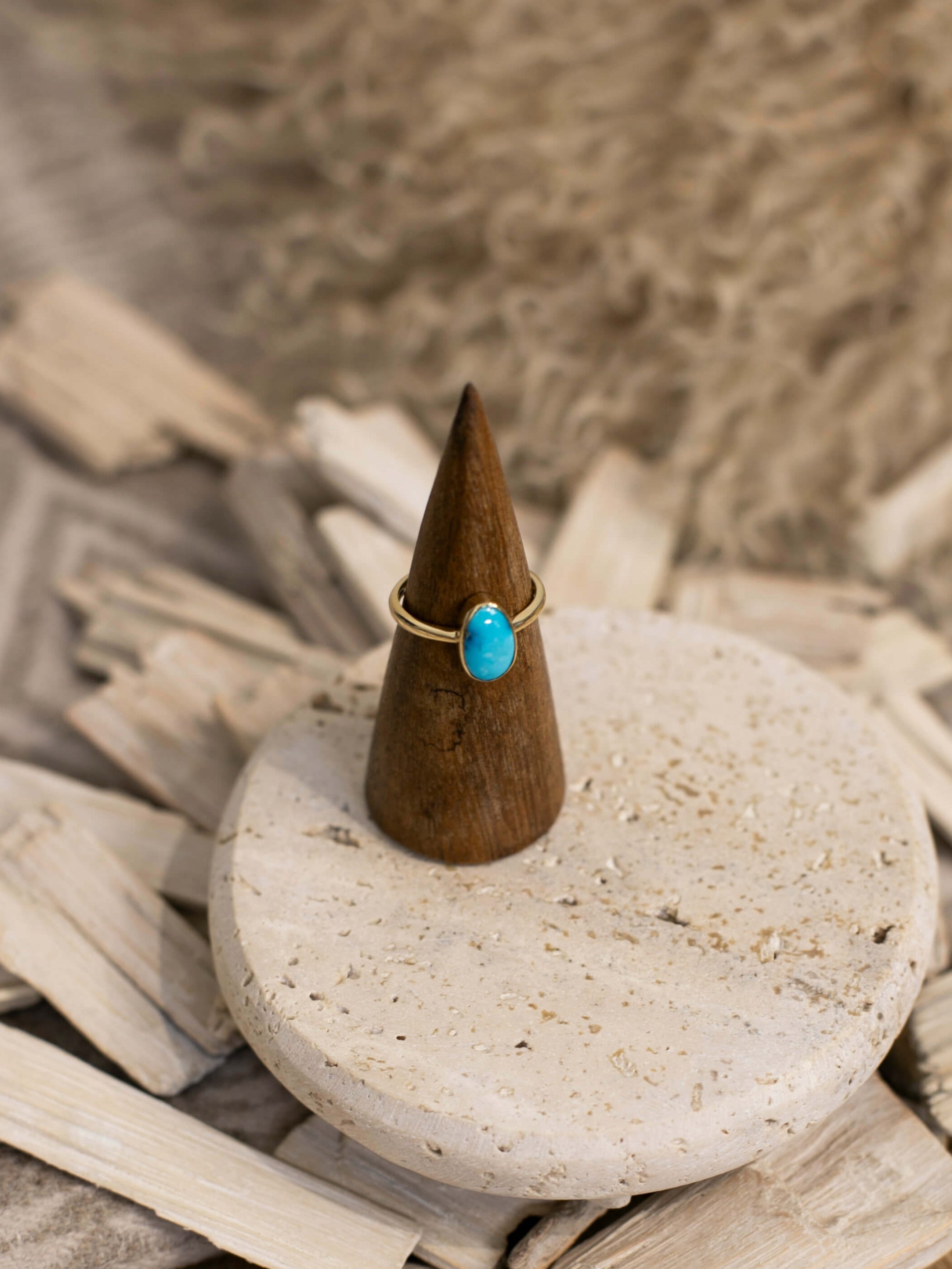 The Bordeaux 14k and Turquoise Ring 9, Sz 8-Rings-Calli Co., Turquoise and Silver Jewelry, Native American Handmade, Zuni Tribe, Navajo Tribe, Brock Texas