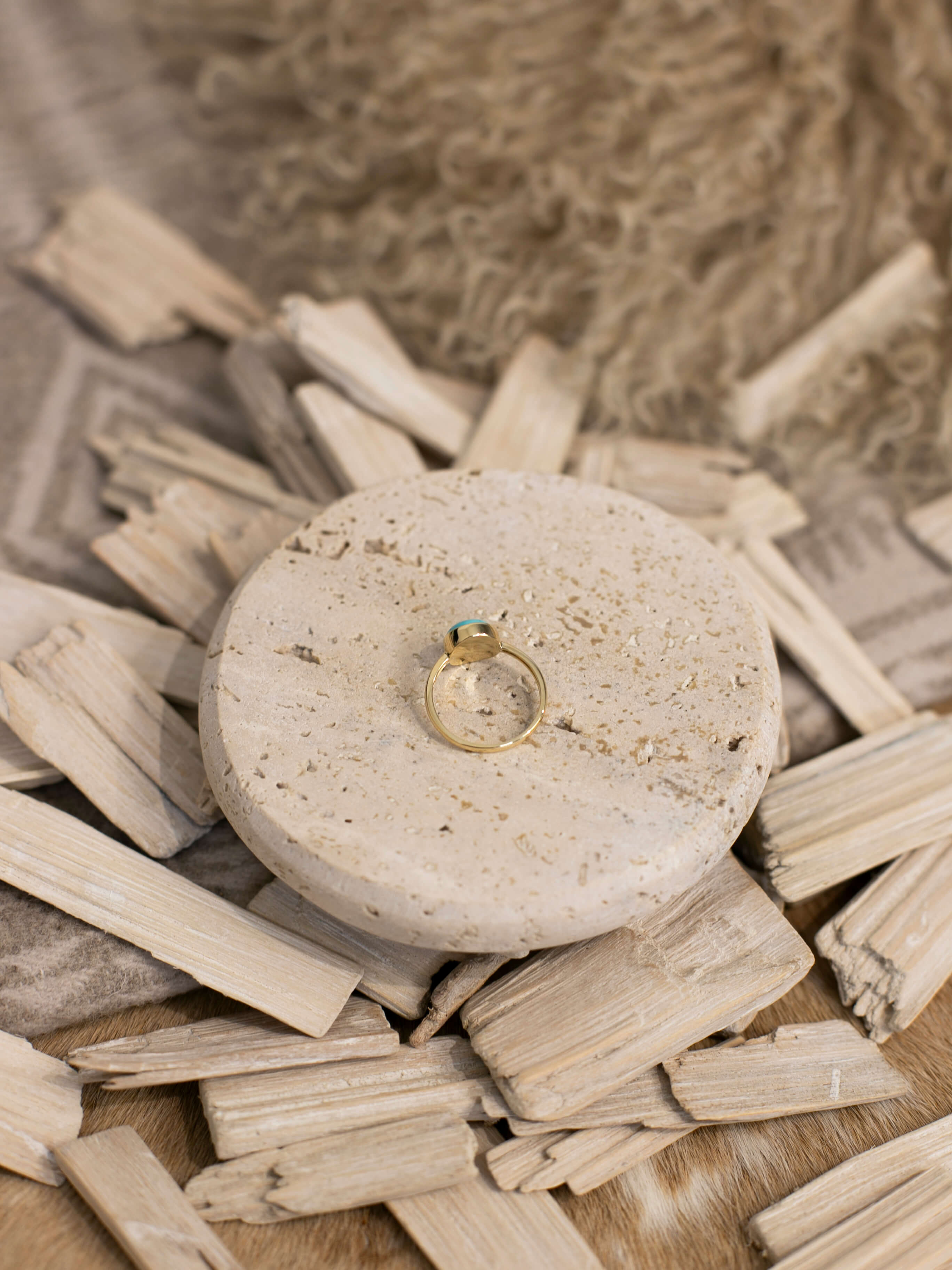 The Bordeaux 14k and Turquoise Ring 10, Sz 8-Rings-Calli Co., Turquoise and Silver Jewelry, Native American Handmade, Zuni Tribe, Navajo Tribe, Brock Texas