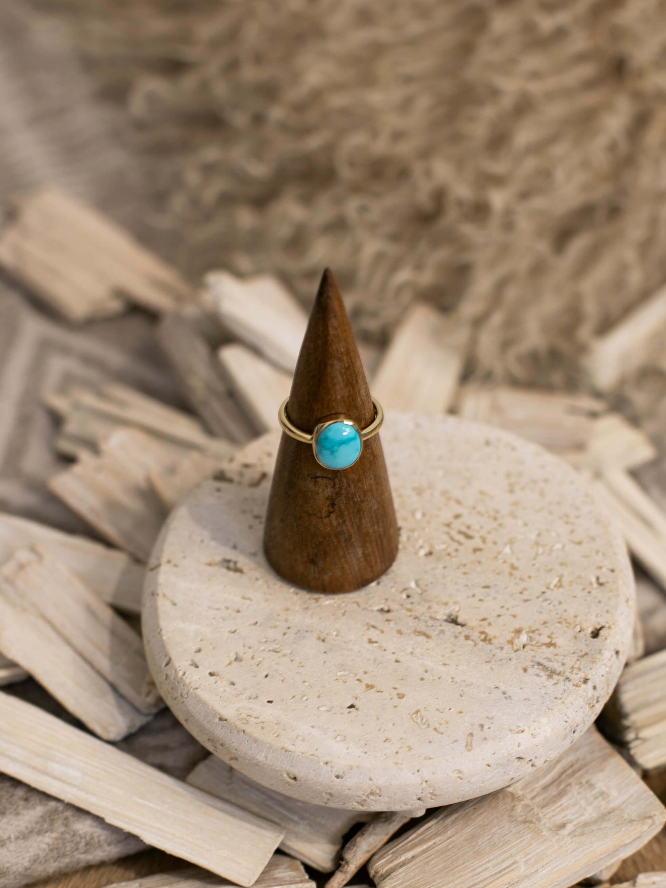 The Bordeaux 14k and Turquoise Ring 10, Sz 8-Rings-Calli Co., Turquoise and Silver Jewelry, Native American Handmade, Zuni Tribe, Navajo Tribe, Brock Texas