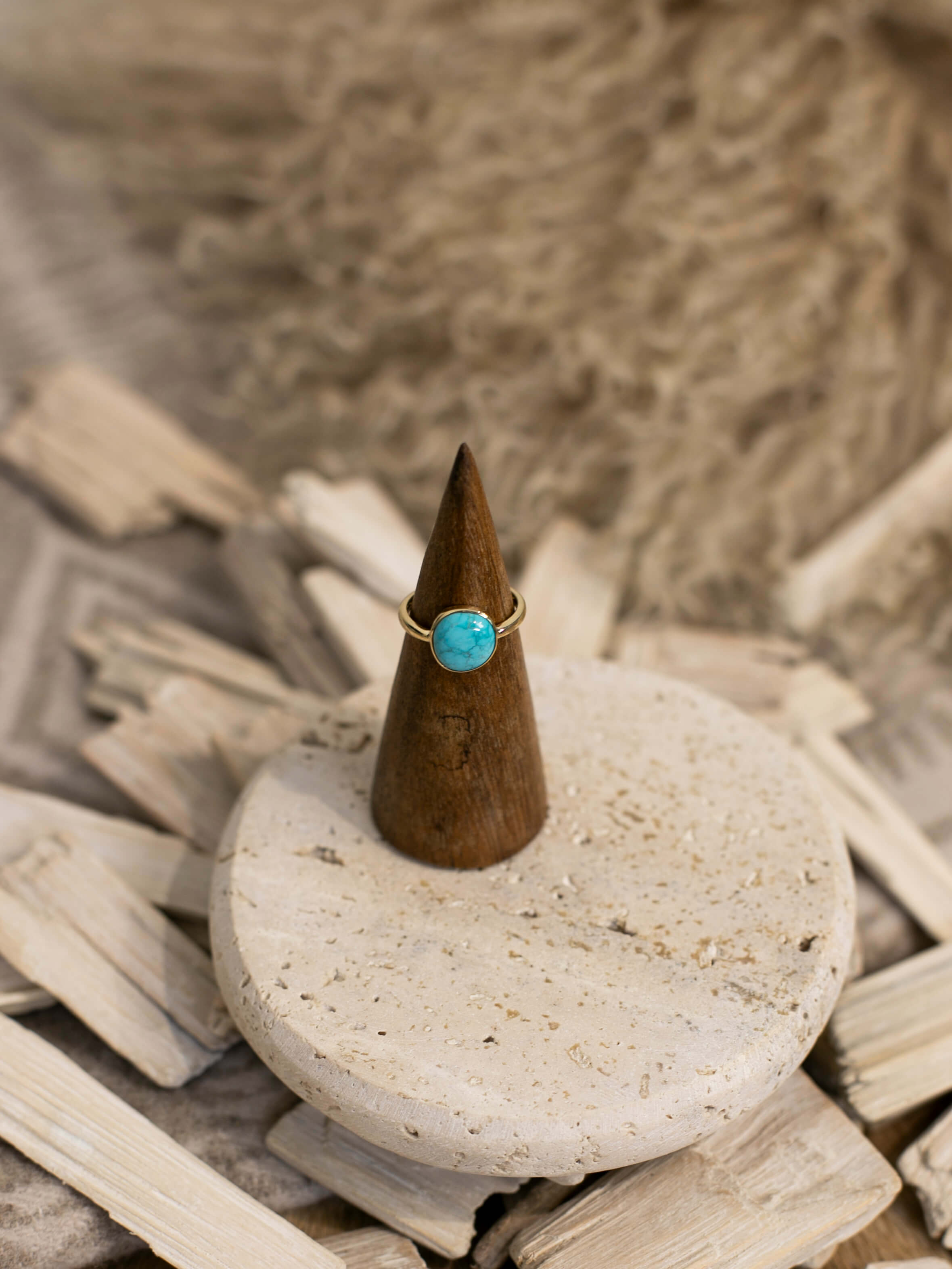 The Bordeaux 14k and Turquoise Ring 13, Sz 6-Rings-Calli Co., Turquoise and Silver Jewelry, Native American Handmade, Zuni Tribe, Navajo Tribe, Brock Texas