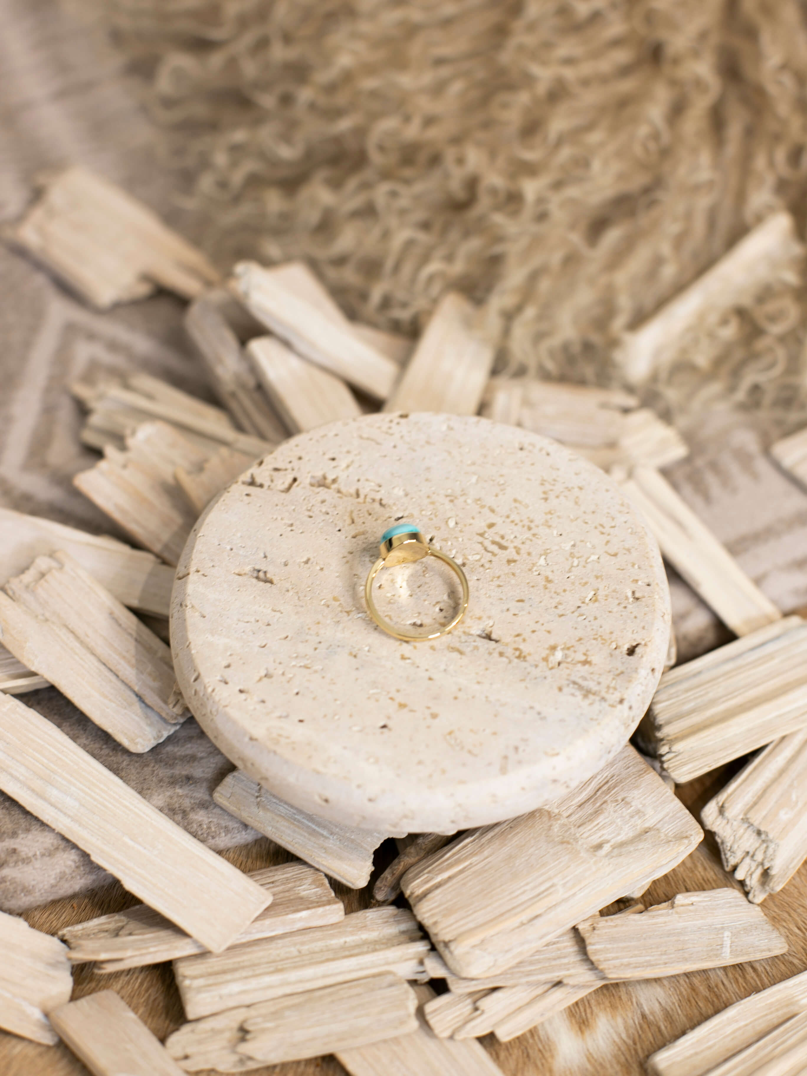 The Bordeaux 14k and Turquoise Ring 15, Sz 8-Rings-Calli Co., Turquoise and Silver Jewelry, Native American Handmade, Zuni Tribe, Navajo Tribe, Brock Texas