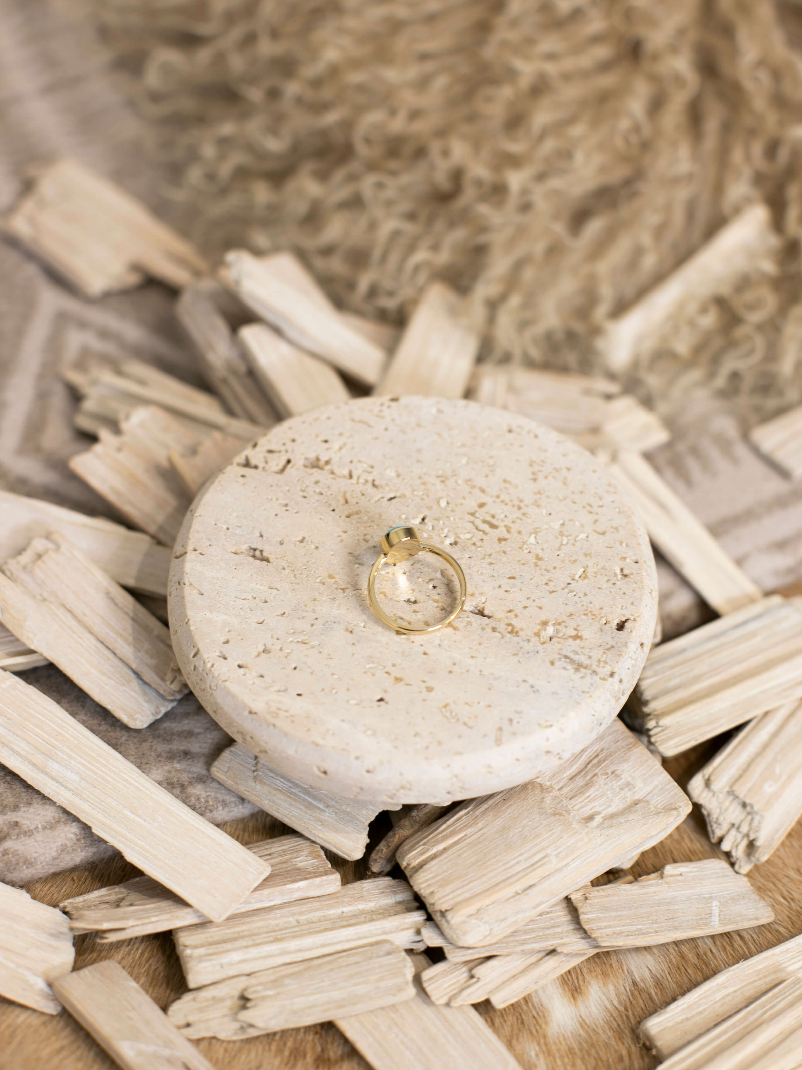 The Bordeaux 14k and Turquoise Ring 16, Sz 7-Rings-Calli Co., Turquoise and Silver Jewelry, Native American Handmade, Zuni Tribe, Navajo Tribe, Brock Texas