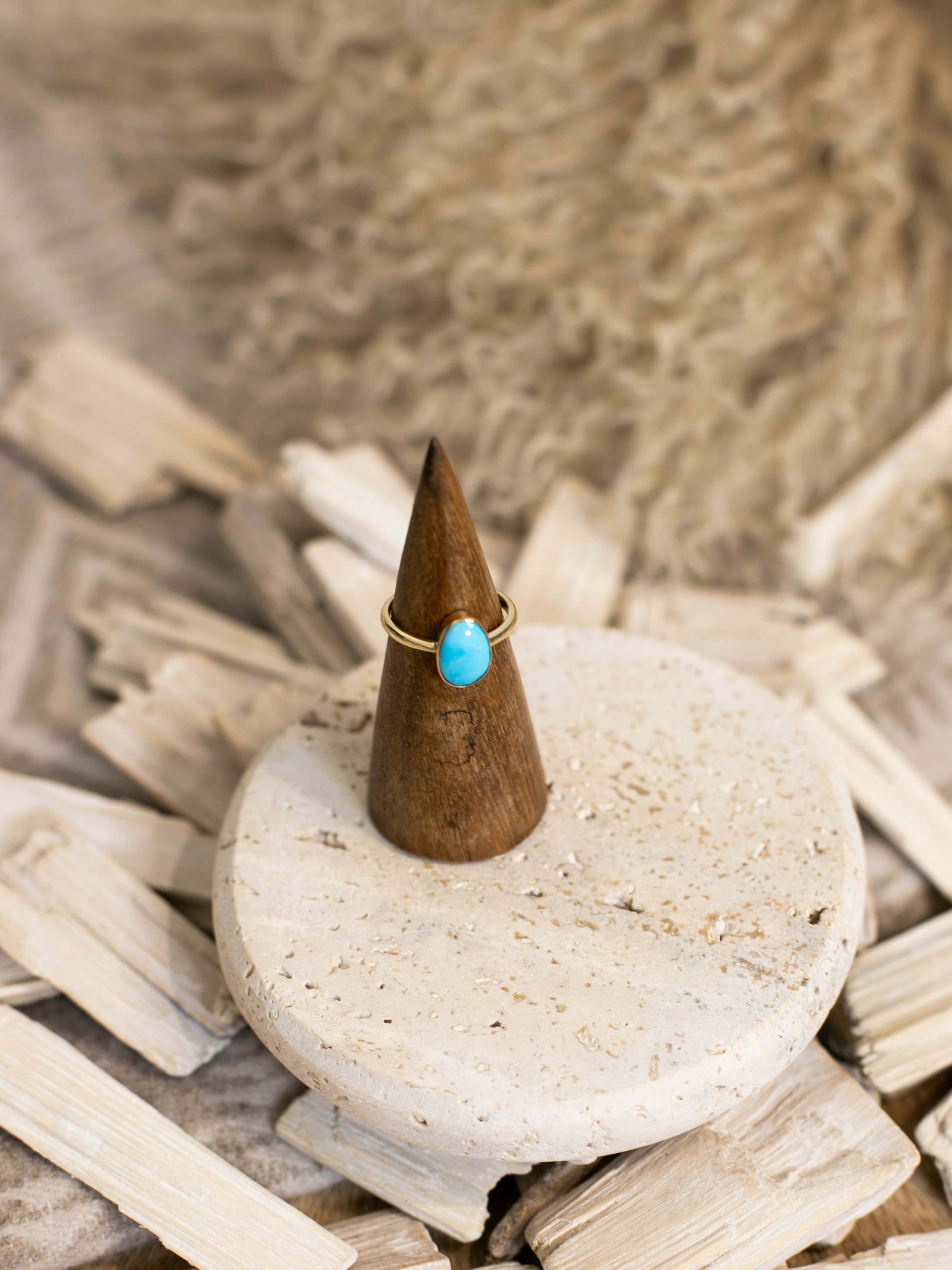 The Bordeaux 14k and Turquoise Ring 16, Sz 7-Rings-Calli Co., Turquoise and Silver Jewelry, Native American Handmade, Zuni Tribe, Navajo Tribe, Brock Texas
