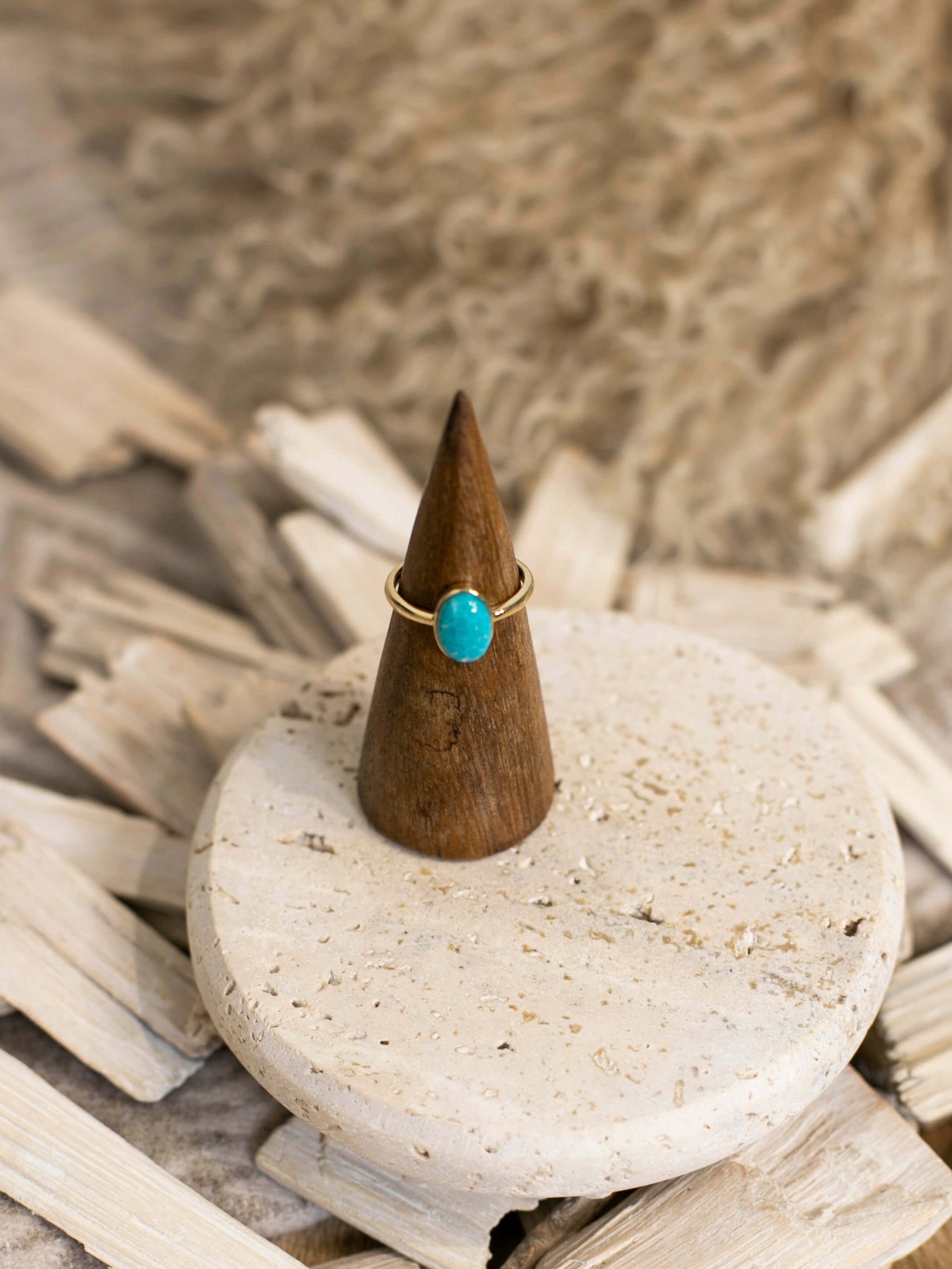 The London 14k and Turquoise Ring 1, Sz 7-Rings-Calli Co., Turquoise and Silver Jewelry, Native American Handmade, Zuni Tribe, Navajo Tribe, Brock Texas