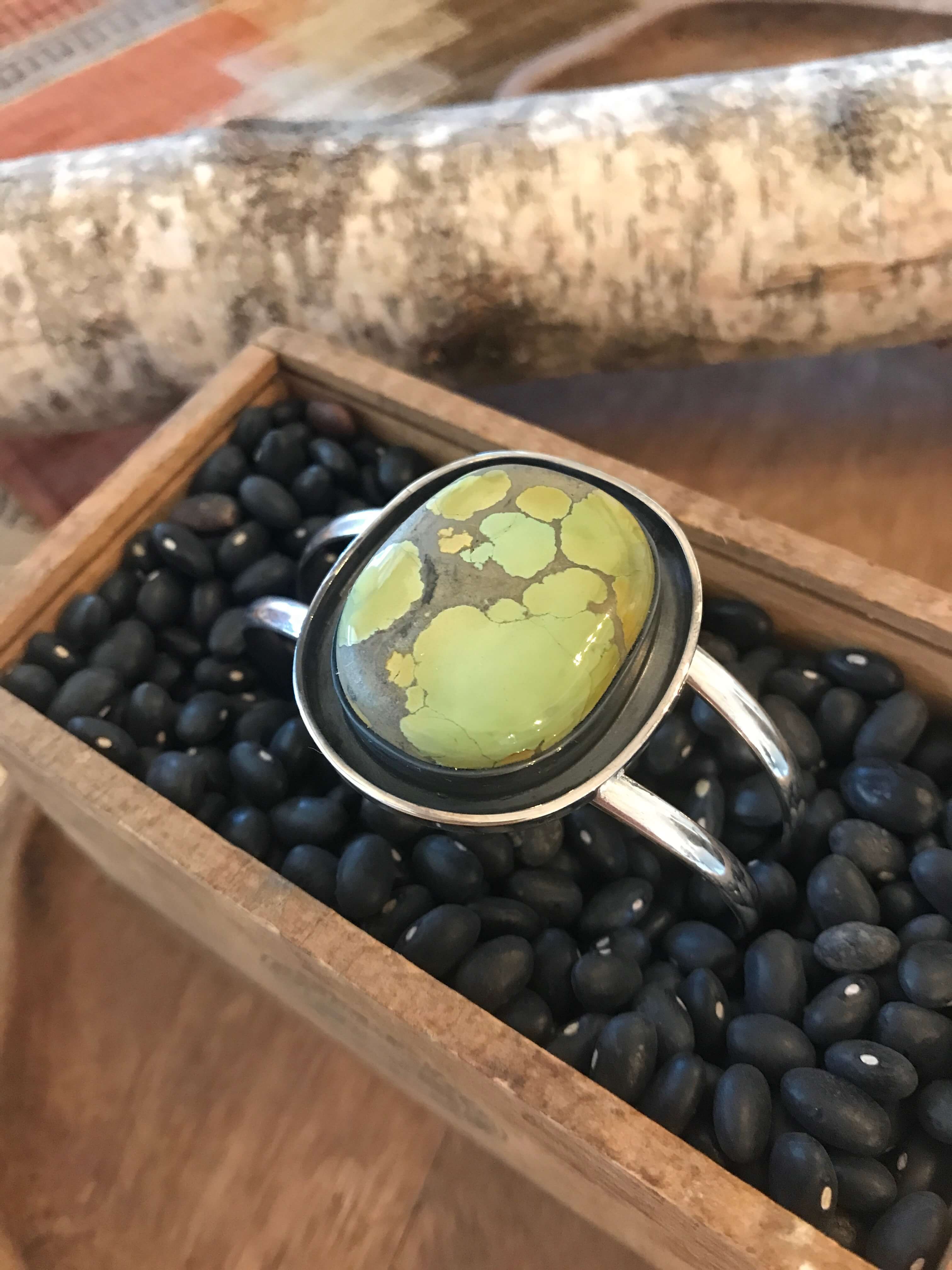 The Walker Turquoise Cuff, 1-Bracelets & Cuffs-Calli Co., Turquoise and Silver Jewelry, Native American Handmade, Zuni Tribe, Navajo Tribe, Brock Texas